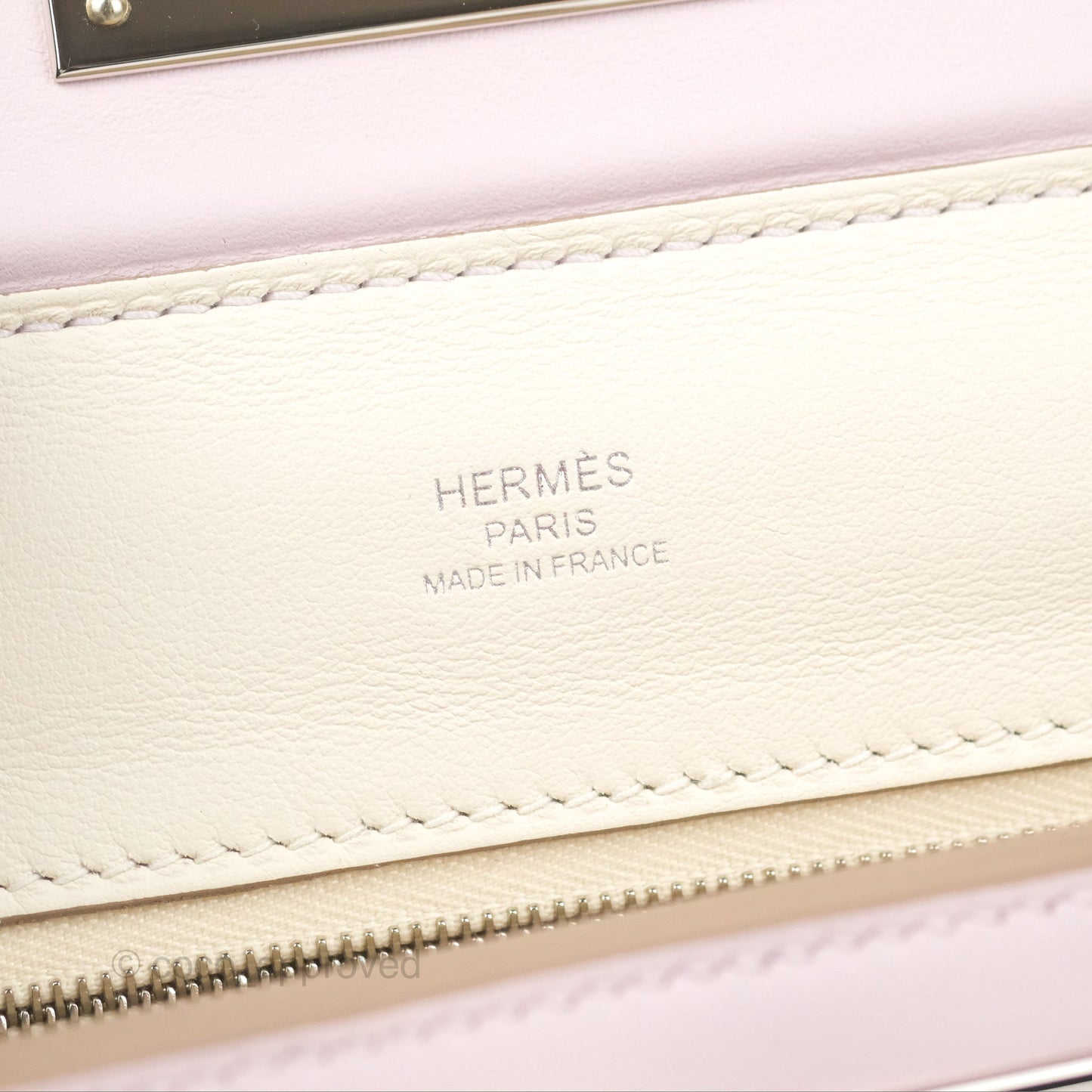 Hermès 24/24 21 Mini Mauve Pale Evercolor Palladium Hardware