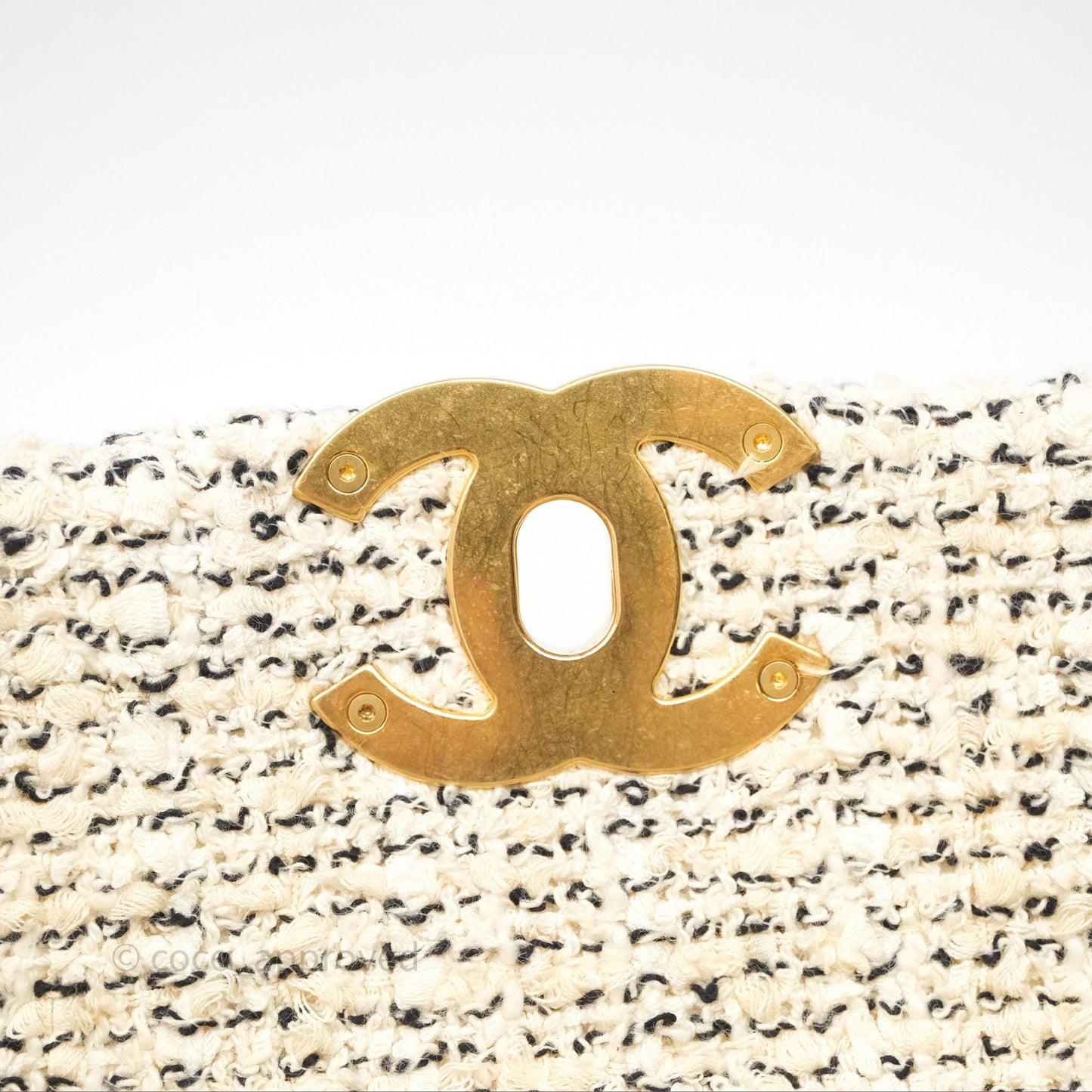 Chanel 19 Small Tweed Oreo Cream Mixed Hardware