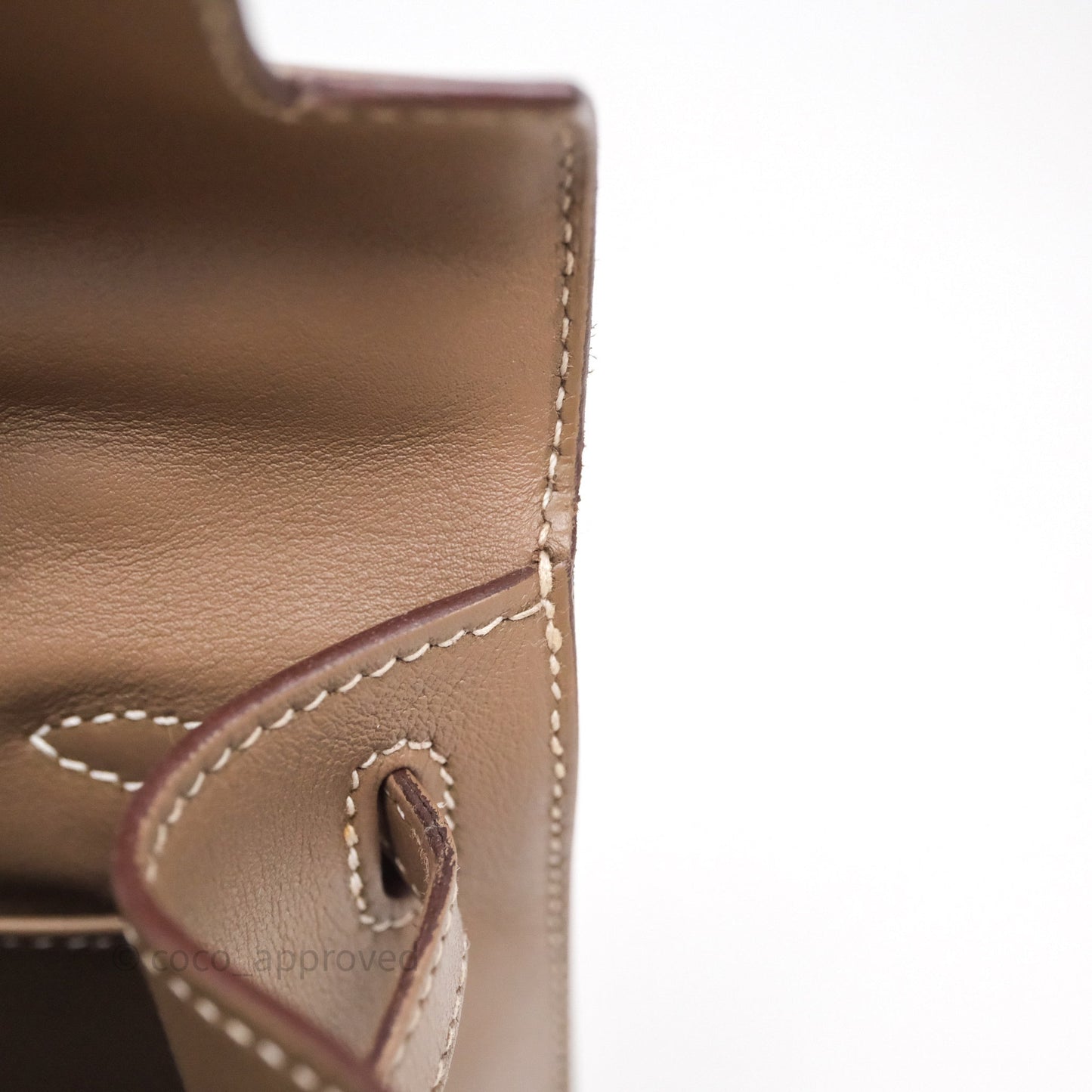 Hermès Kelly Pochette Clutch Etoupe 18 Swift Palladium Hardware