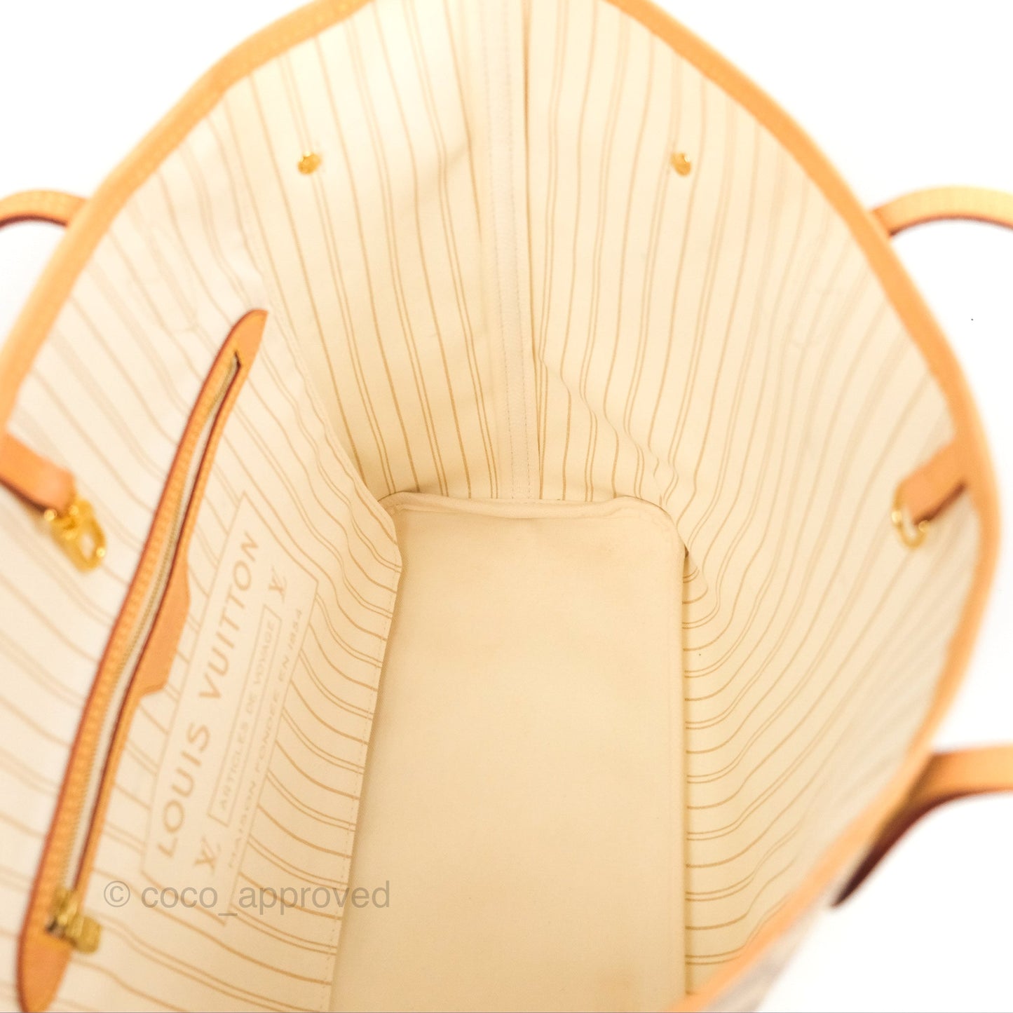 Louis Vuitton Neverfull MM Damier Azur Canvas Tote Bag