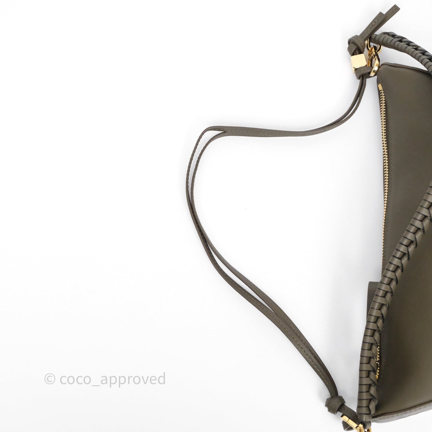 Loewe Mini Hammock Hobo in Classic Calfskin Dark Khaki Green