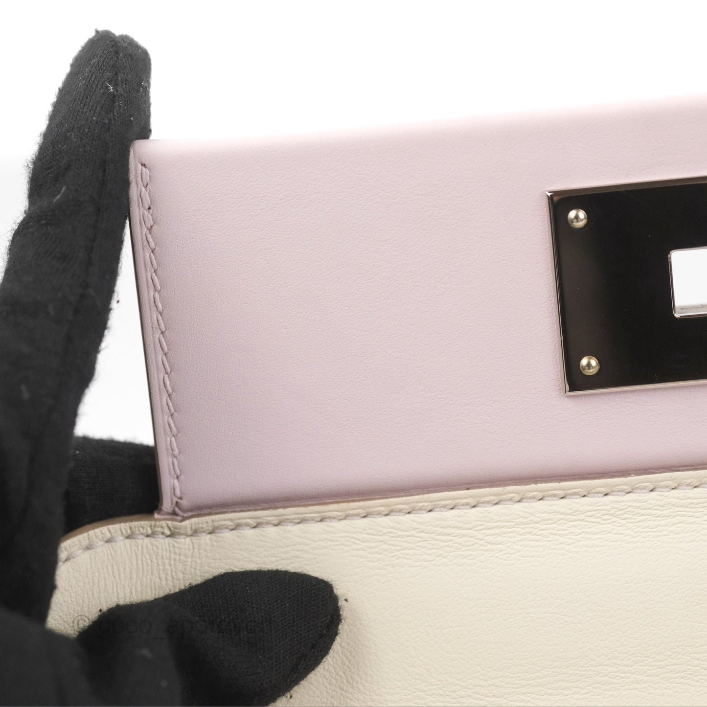 Hermès 24/24 21 Mini Mauve Pale Evercolor Palladium Hardware