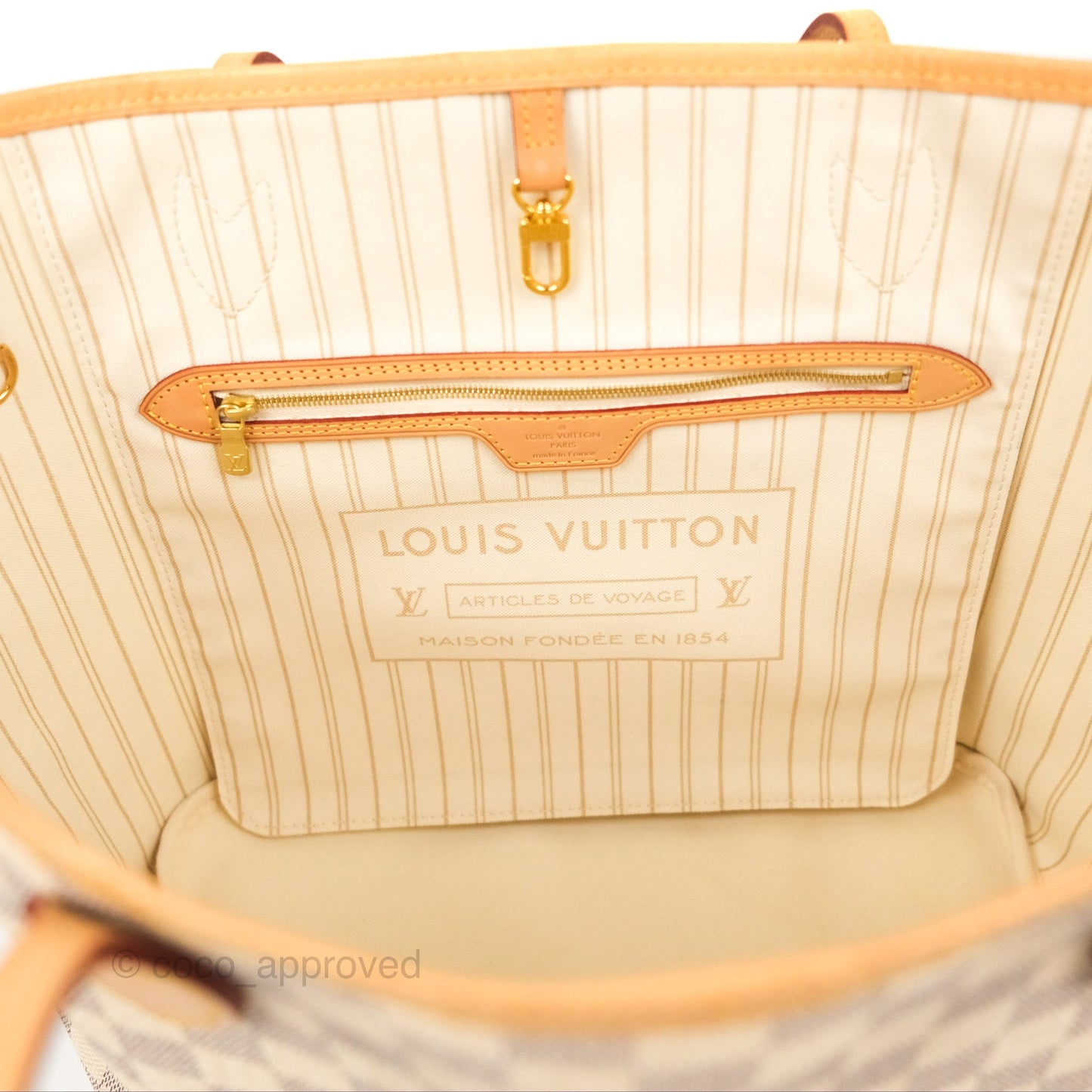 Louis Vuitton Neverfull MM Damier Azur Canvas Tote Bag