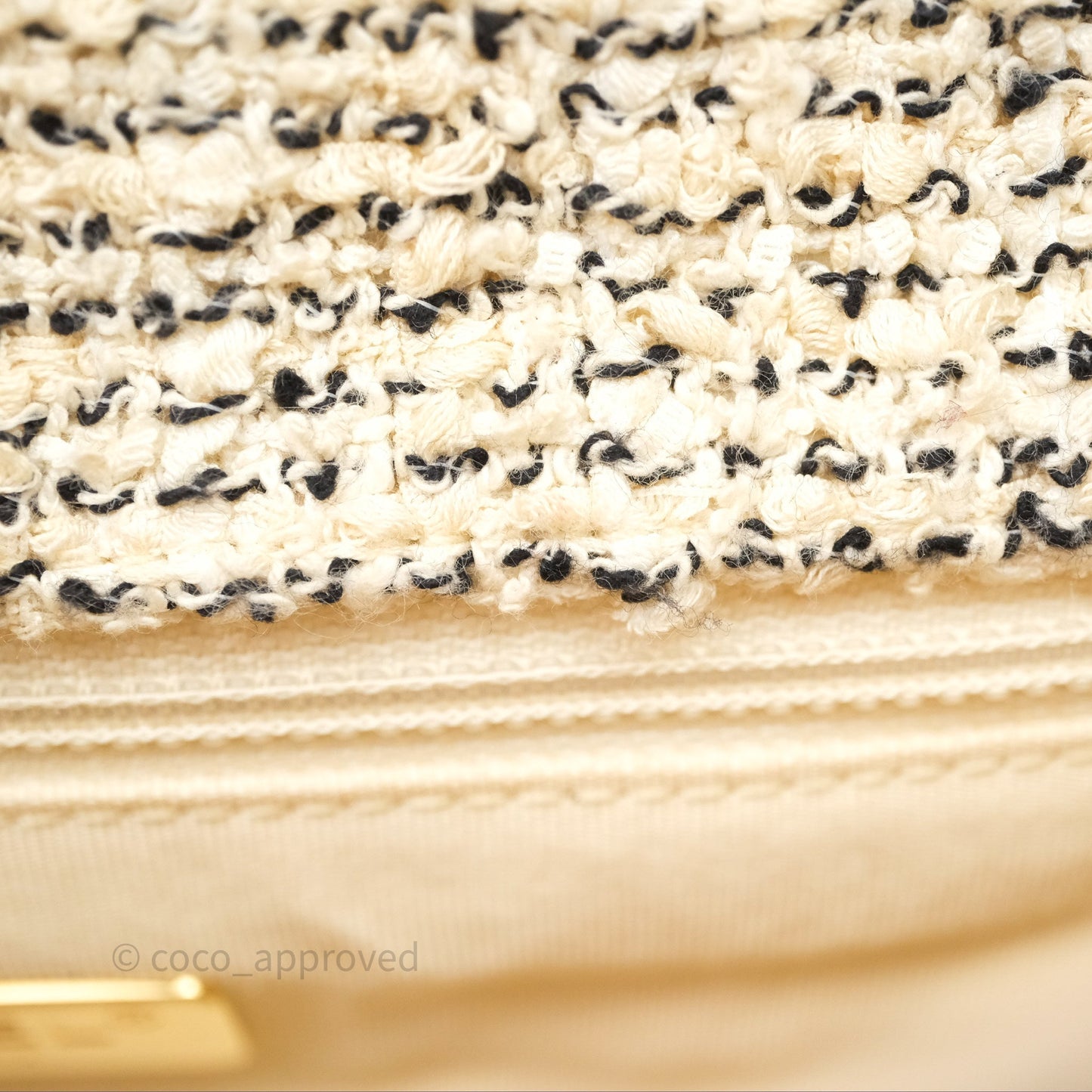 Chanel 19 Small Tweed Oreo Cream Mixed Hardware