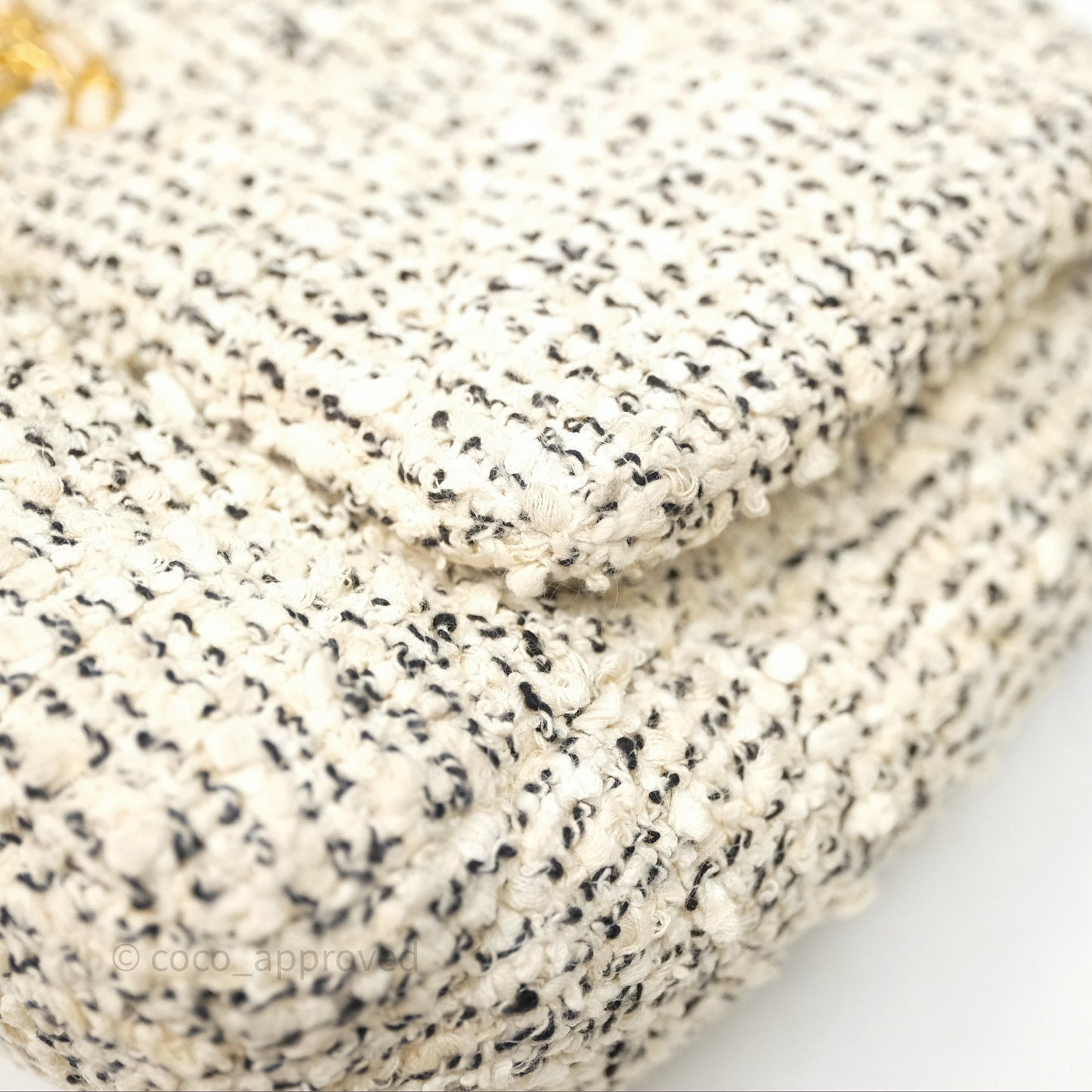 Chanel 19 Small Tweed Oreo Cream Mixed Hardware