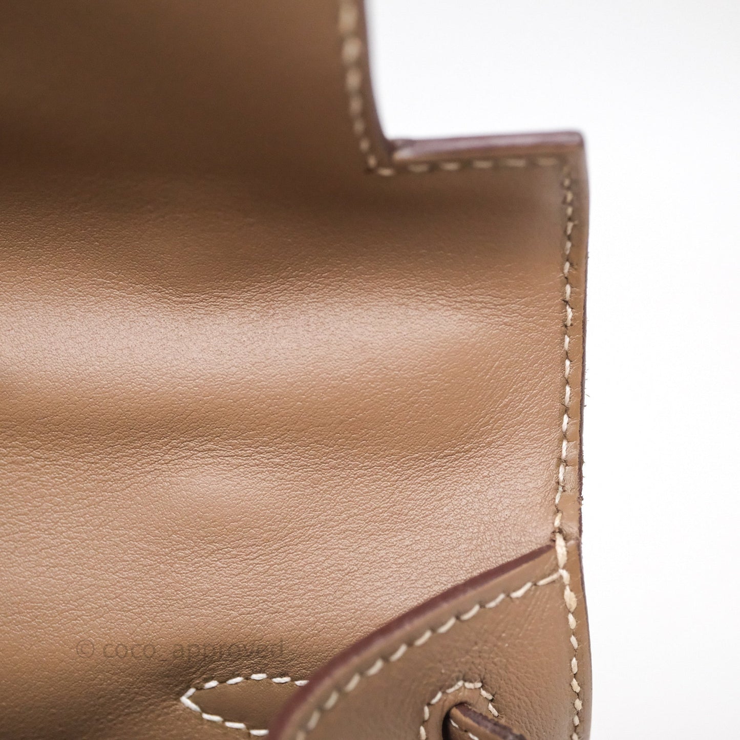Hermès Kelly Pochette Clutch Etoupe 18 Swift Palladium Hardware