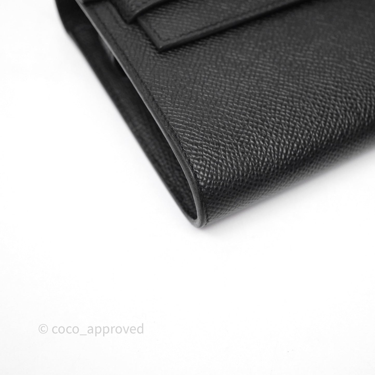 Hermès Kelly To Go Wallet Noir 89 Black Epsom Gold Hardware
