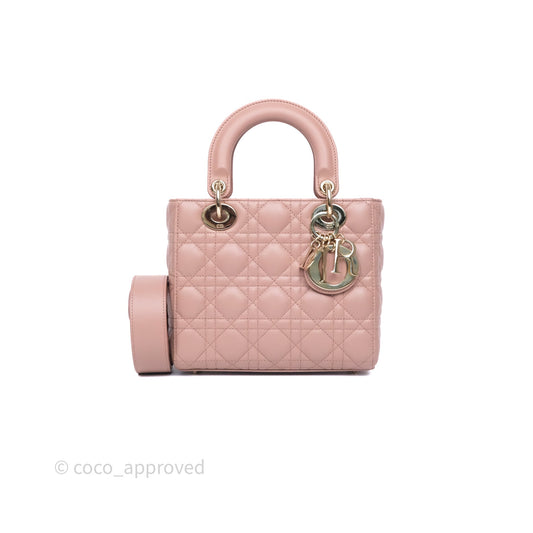 Christian Dior Small Lady Dior My ABCDior Bag Blush Cannage Lambskin