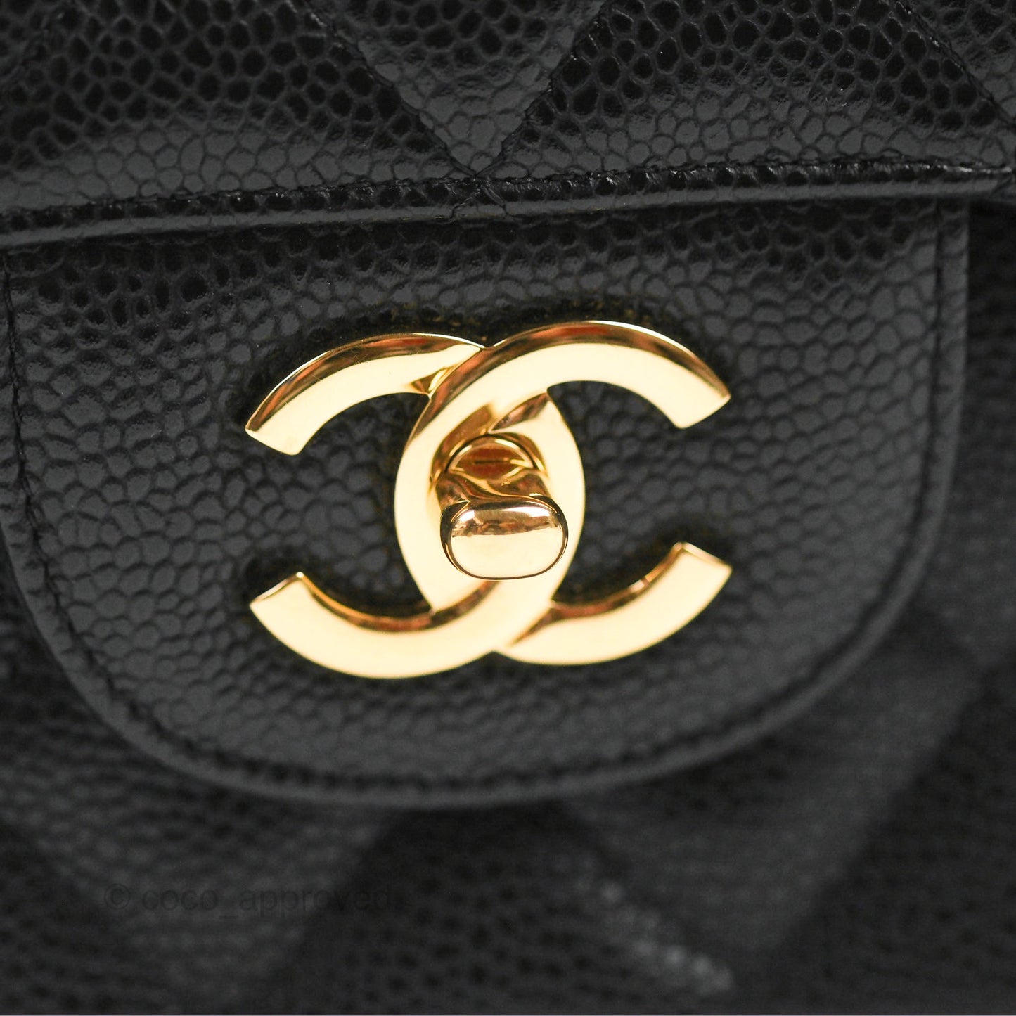 Chanel Jumbo Double Flap Black Caviar Gold Hardware⁣⁣