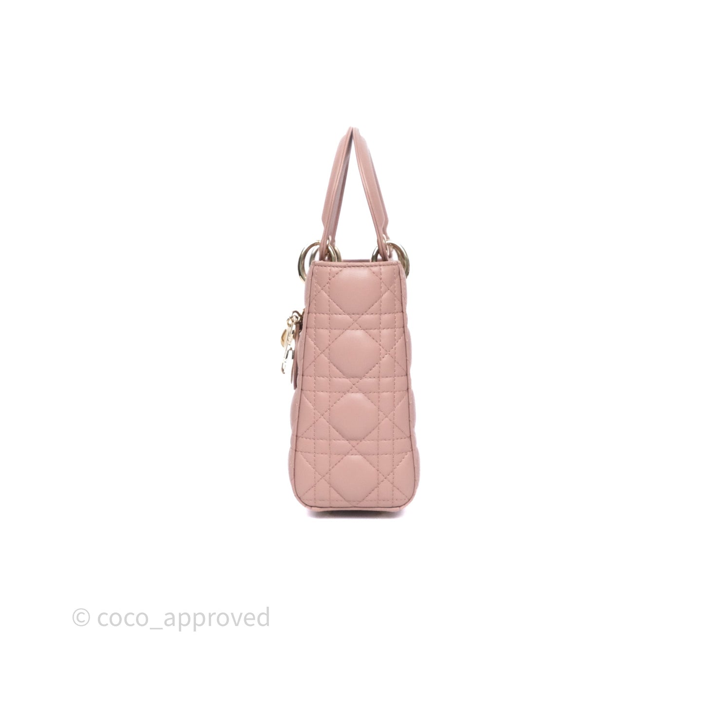 Christian Dior Small Lady Dior My ABCDior Bag Blush Cannage Lambskin