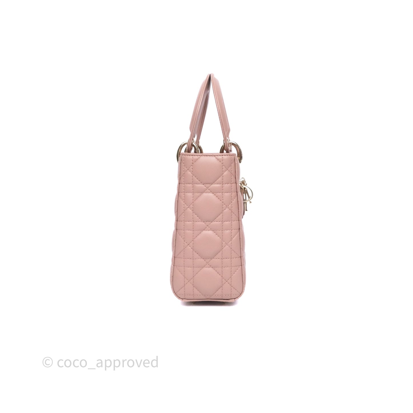 Christian Dior Small Lady Dior My ABCDior Bag Blush Cannage Lambskin