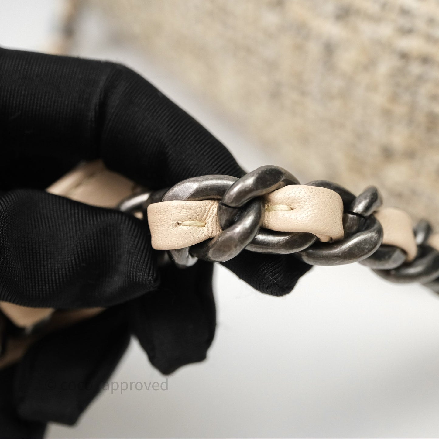 Chanel 19 Small Tweed Oreo Cream Mixed Hardware