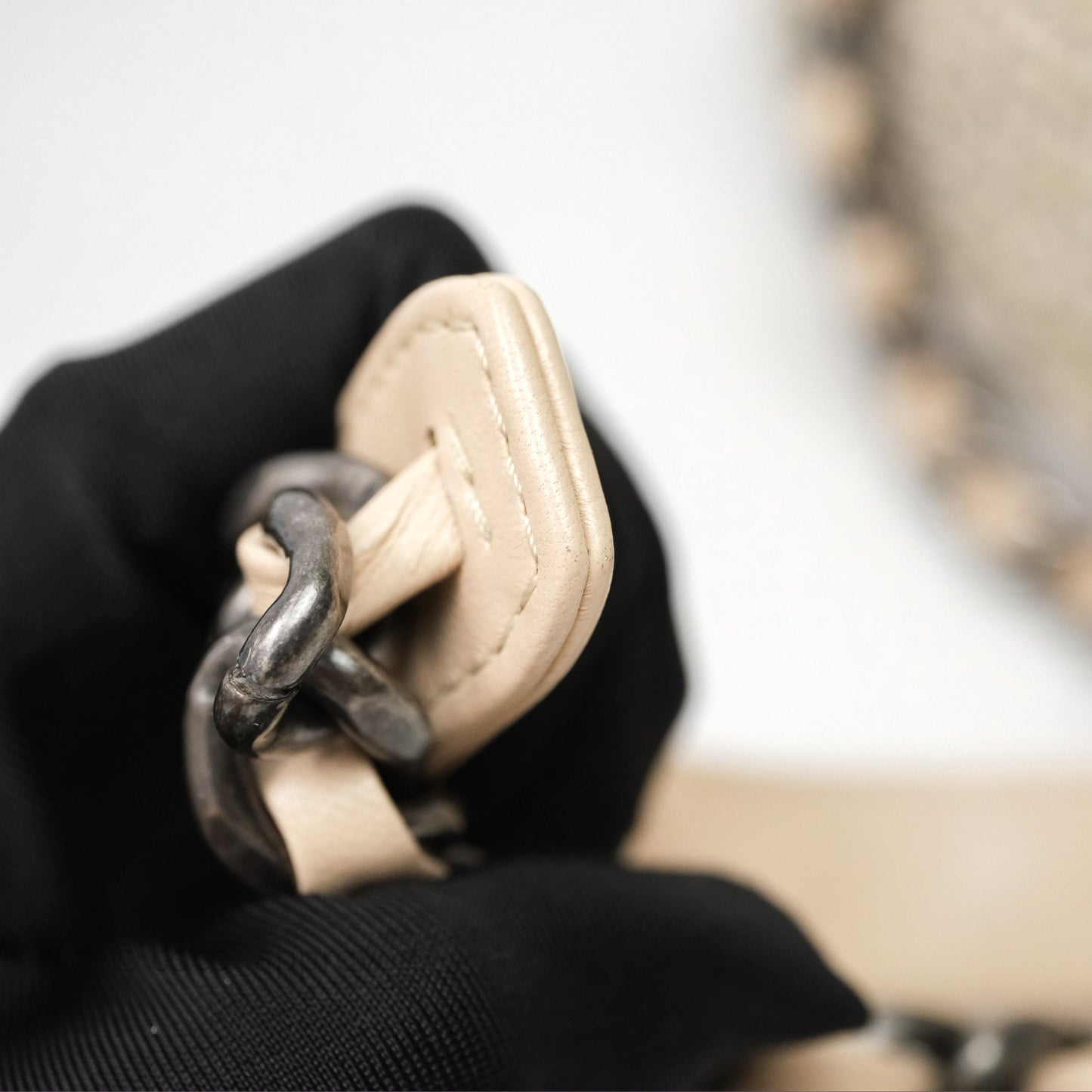 Chanel 19 Small Tweed Oreo Cream Mixed Hardware