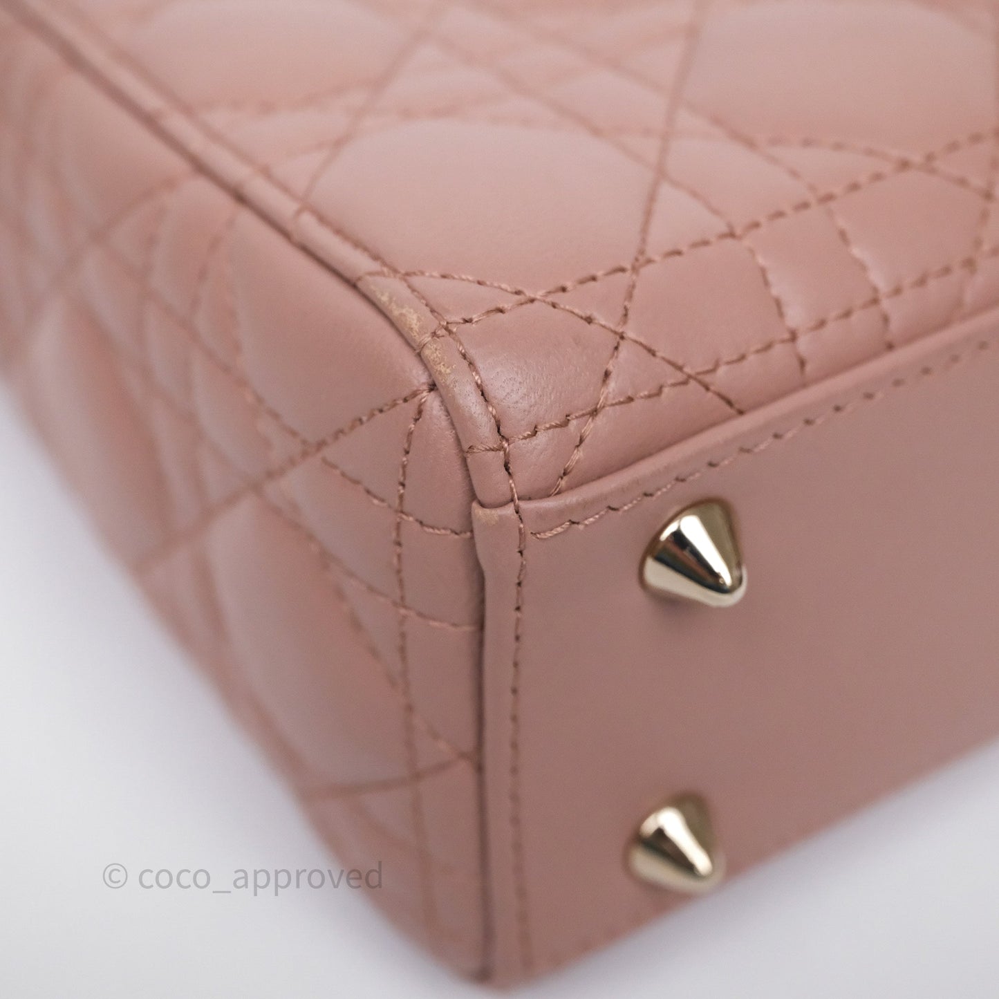 Christian Dior Small Lady Dior My ABCDior Bag Blush Cannage Lambskin