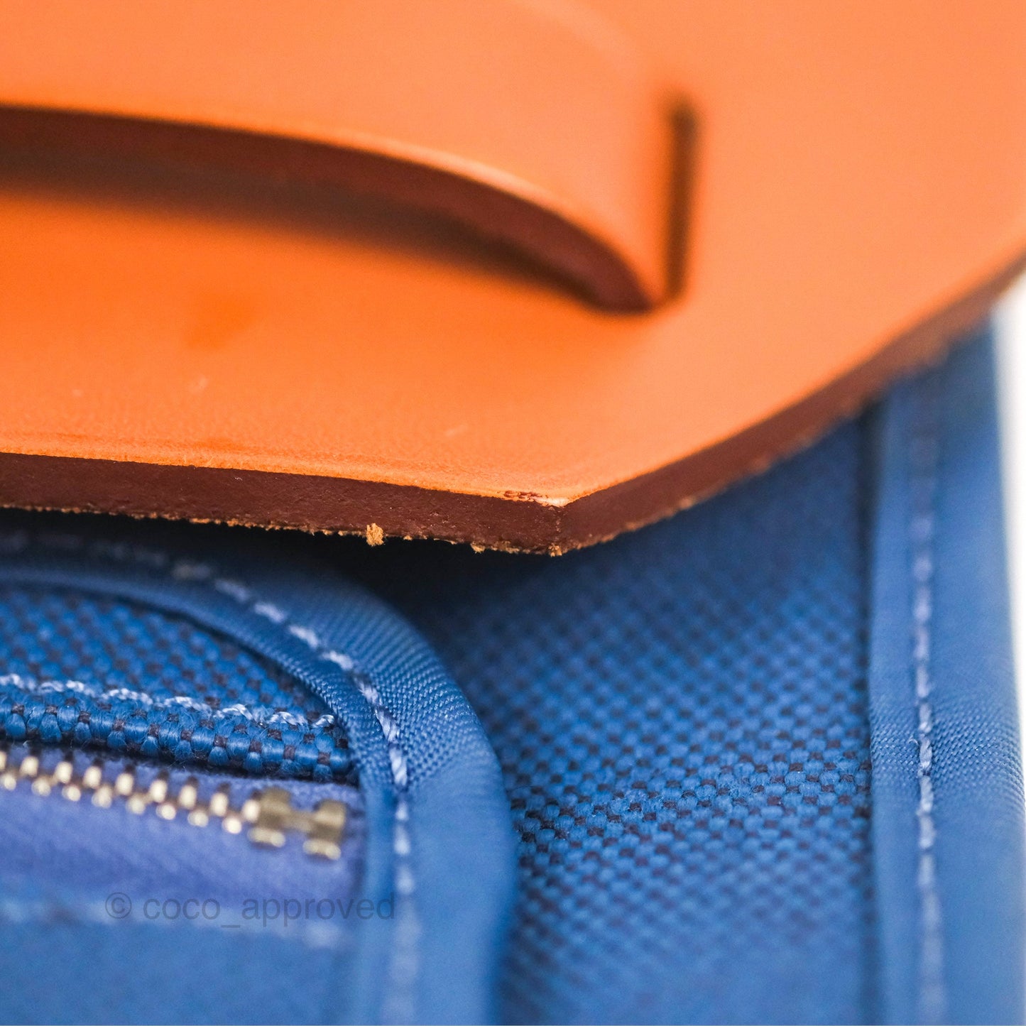 Hermès Herbag Zip 31 Blue/Natural Canvas Palladium Hardware
