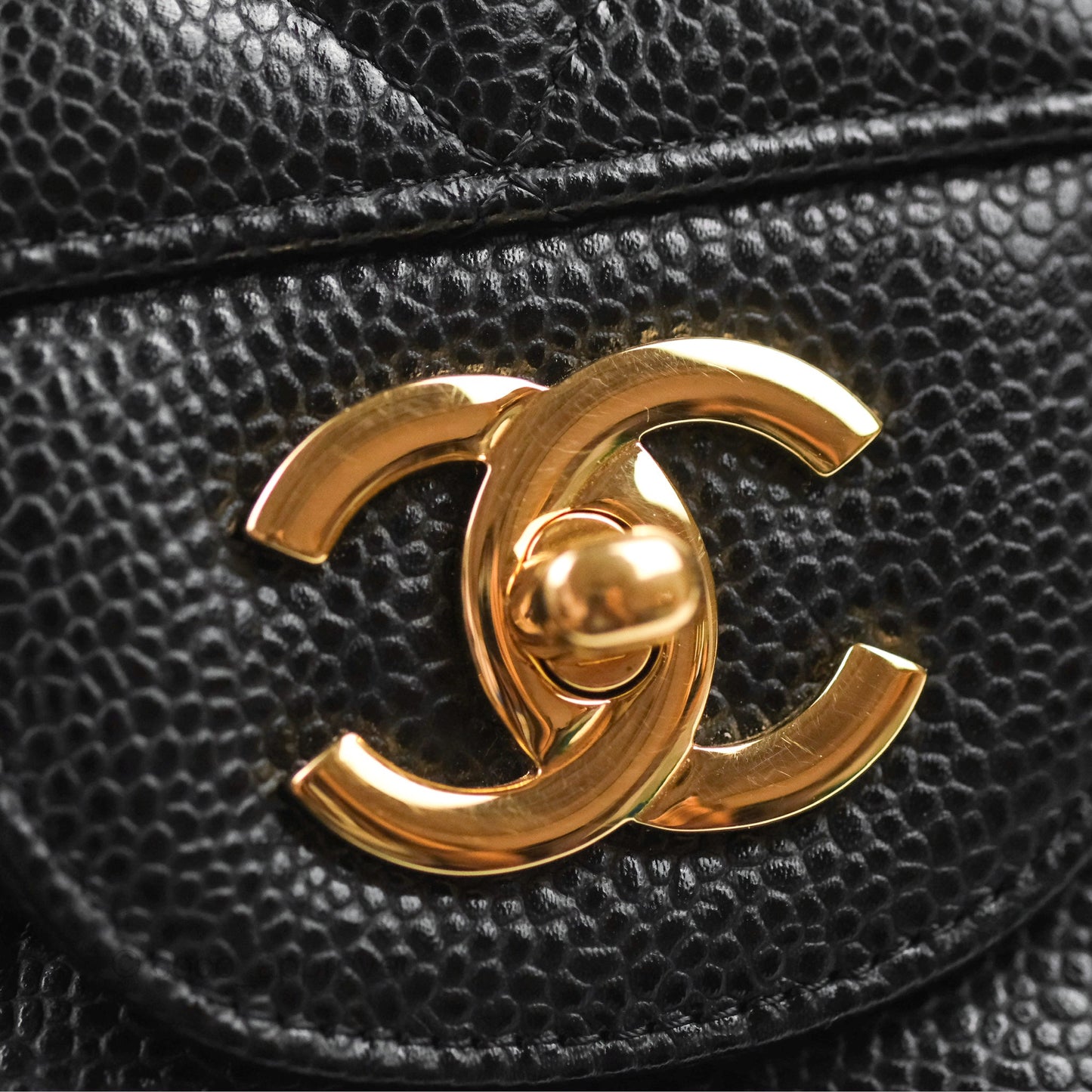 Chanel Jumbo Double Flap Black Caviar Gold Hardware⁣⁣