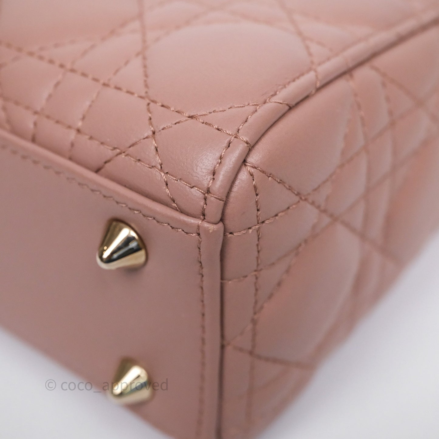 Christian Dior Small Lady Dior My ABCDior Bag Blush Cannage Lambskin