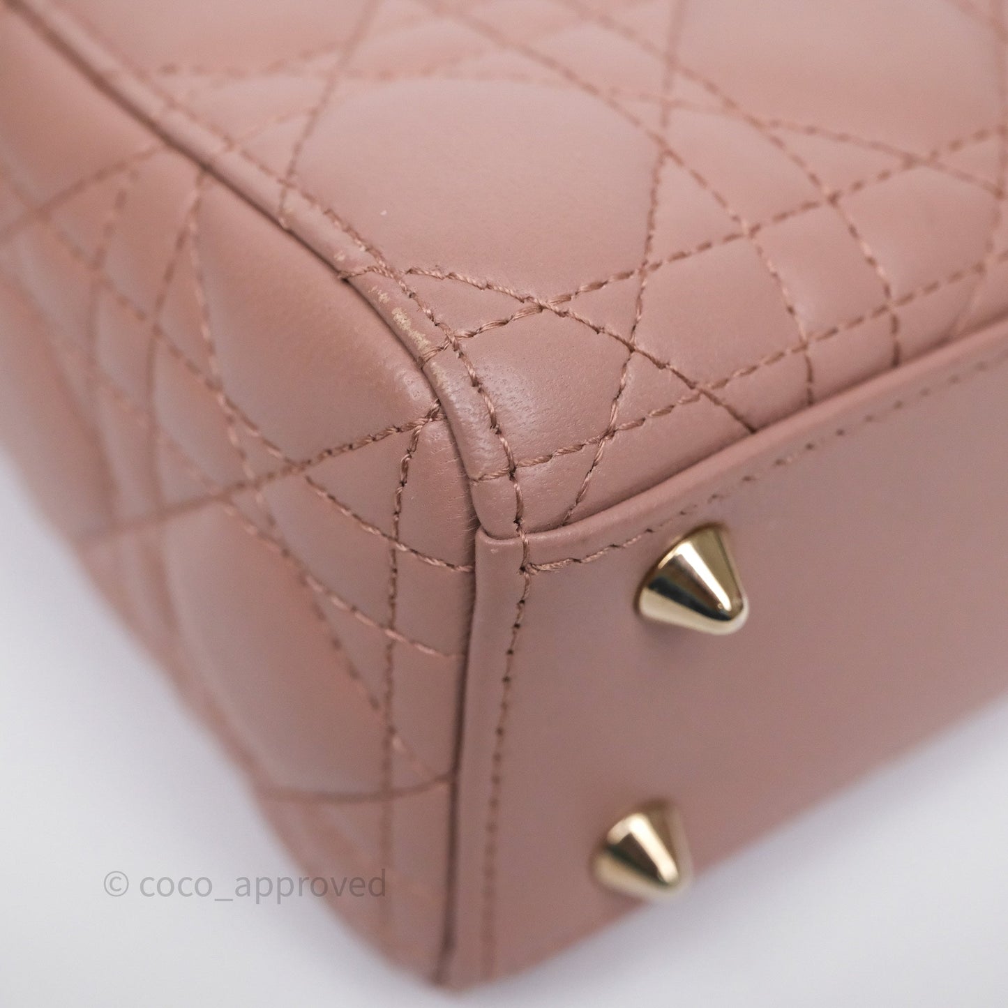 Christian Dior Small Lady Dior My ABCDior Bag Blush Cannage Lambskin