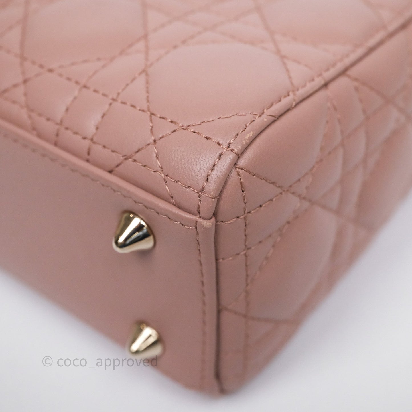 Christian Dior Small Lady Dior My ABCDior Bag Blush Cannage Lambskin