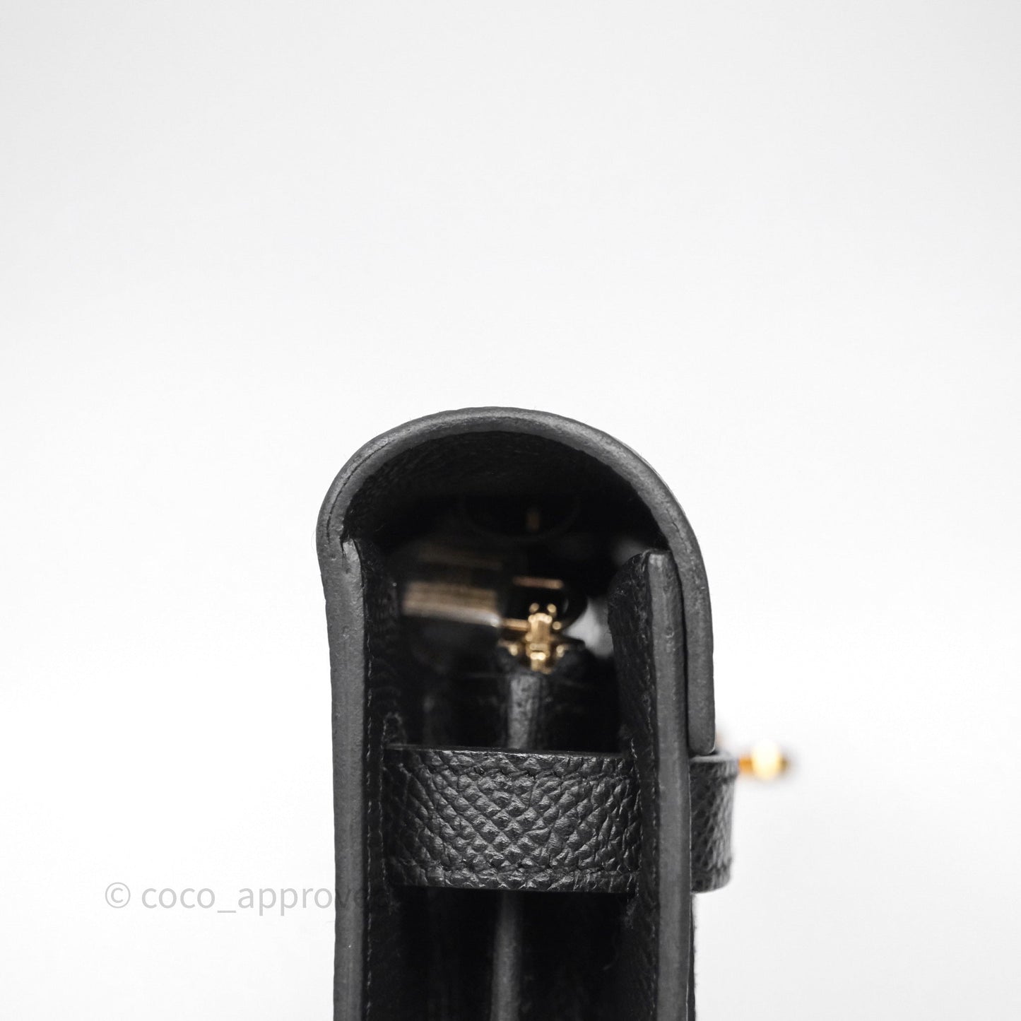 Hermès Kelly To Go Wallet Noir 89 Black Epsom Gold Hardware