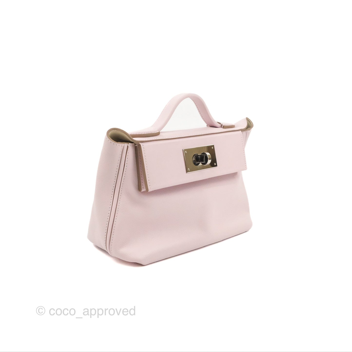 Hermès 24/24 21 Mini Mauve Pale Evercolor Palladium Hardware