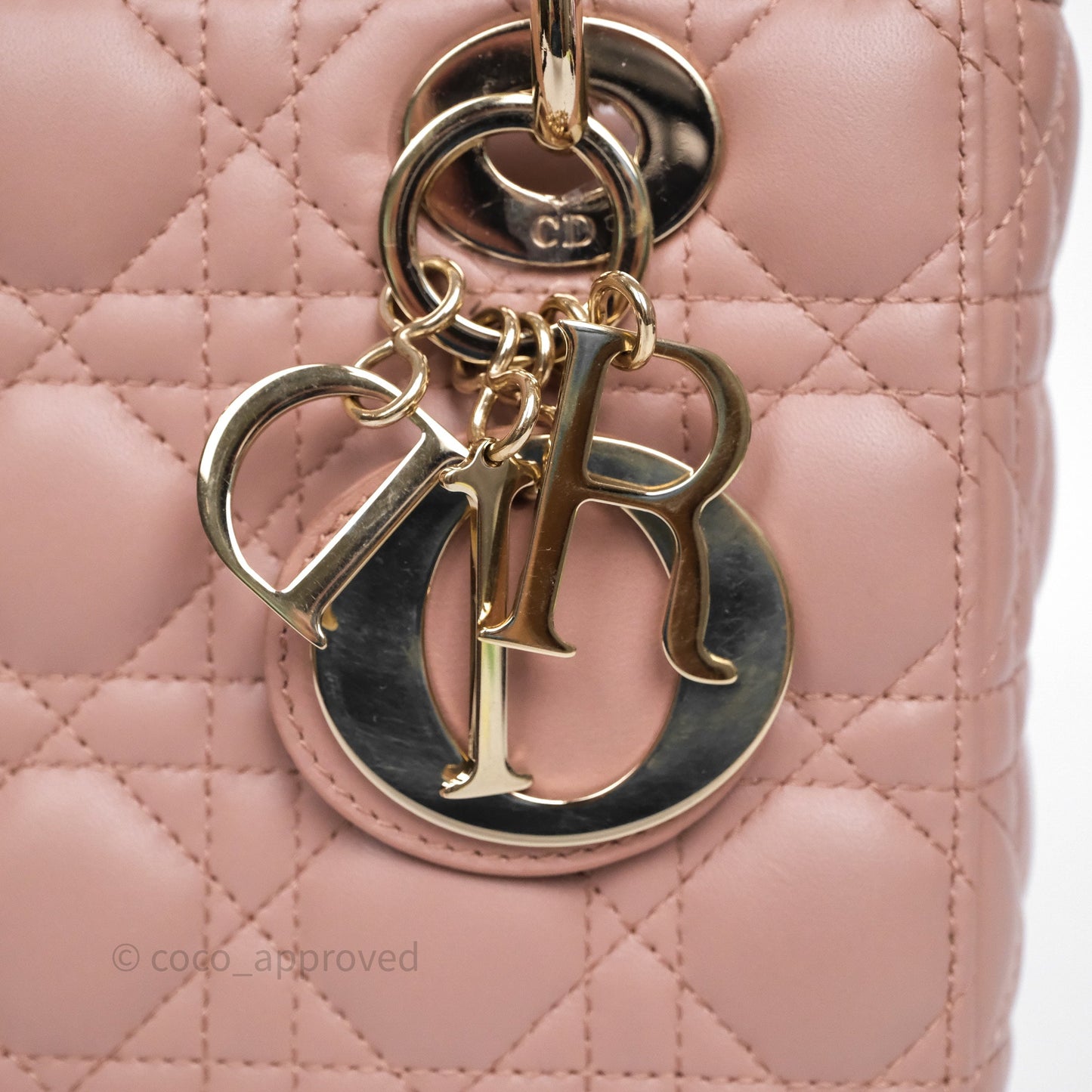 Christian Dior Small Lady Dior My ABCDior Bag Blush Cannage Lambskin