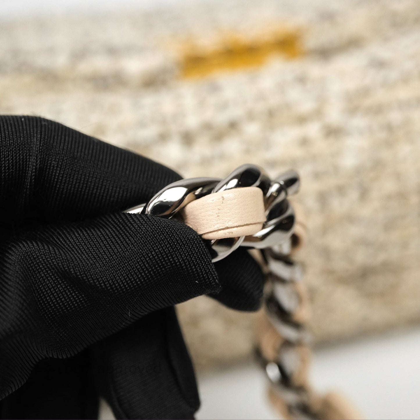 Chanel 19 Small Tweed Oreo Cream Mixed Hardware