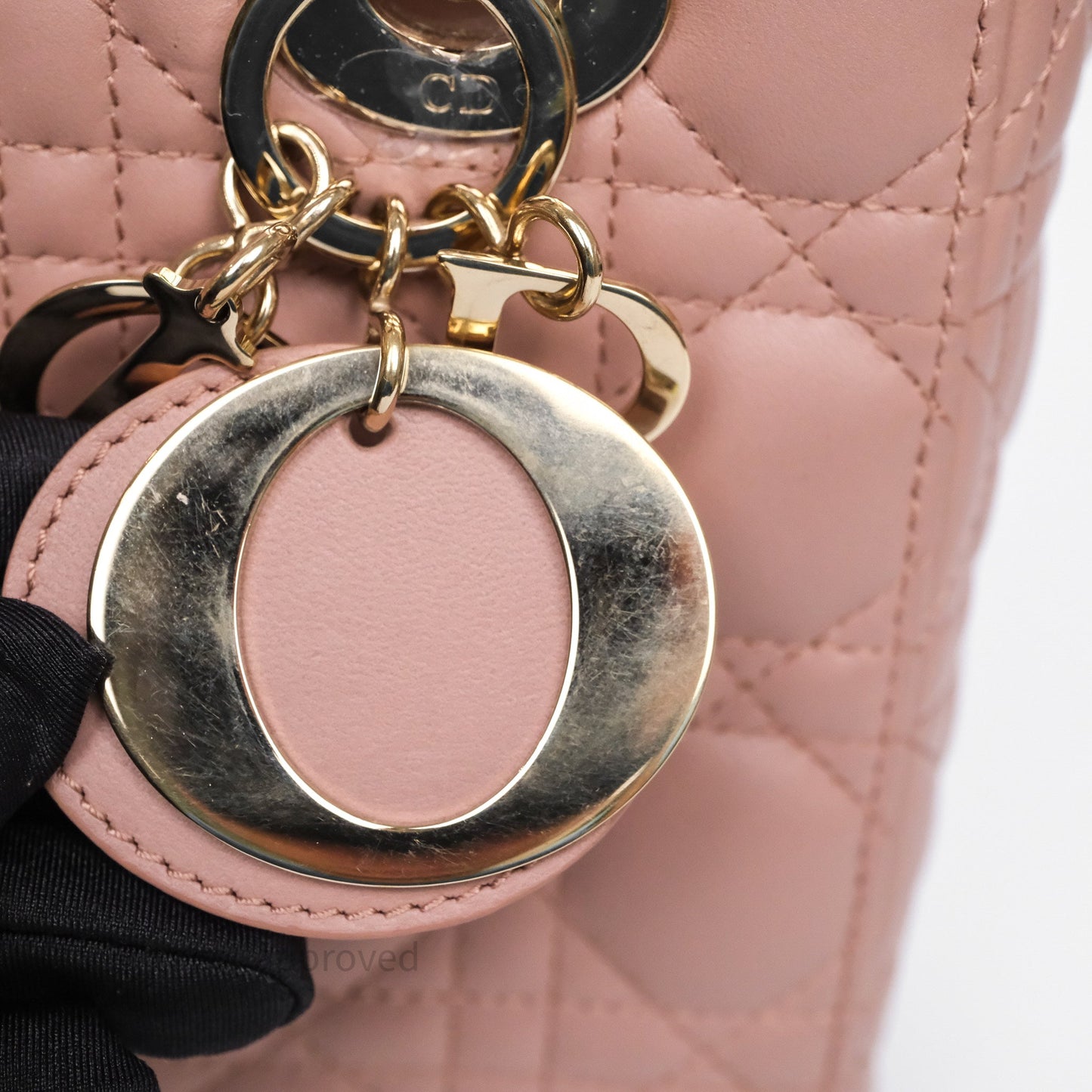 Christian Dior Small Lady Dior My ABCDior Bag Blush Cannage Lambskin