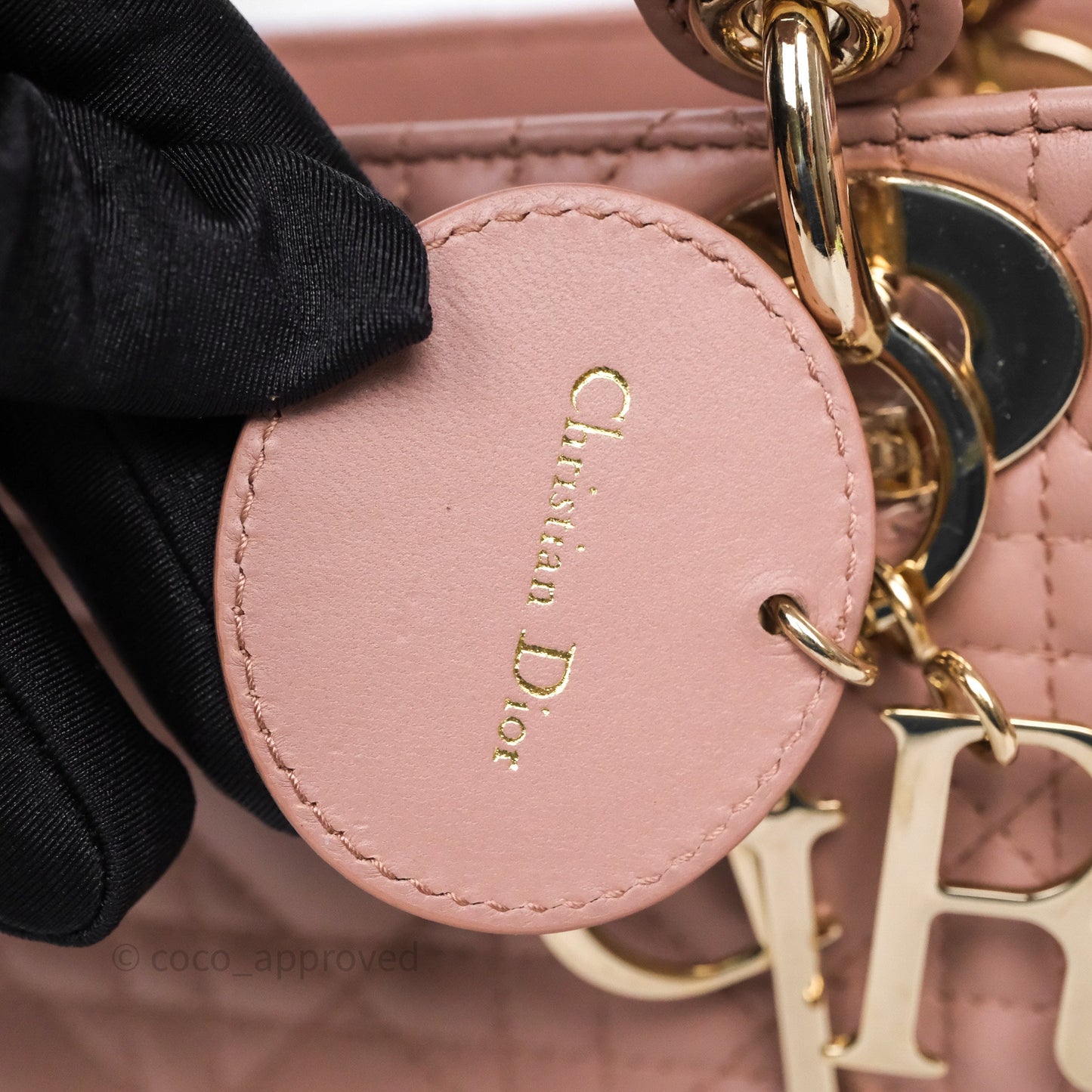 Christian Dior Small Lady Dior My ABCDior Bag Blush Cannage Lambskin