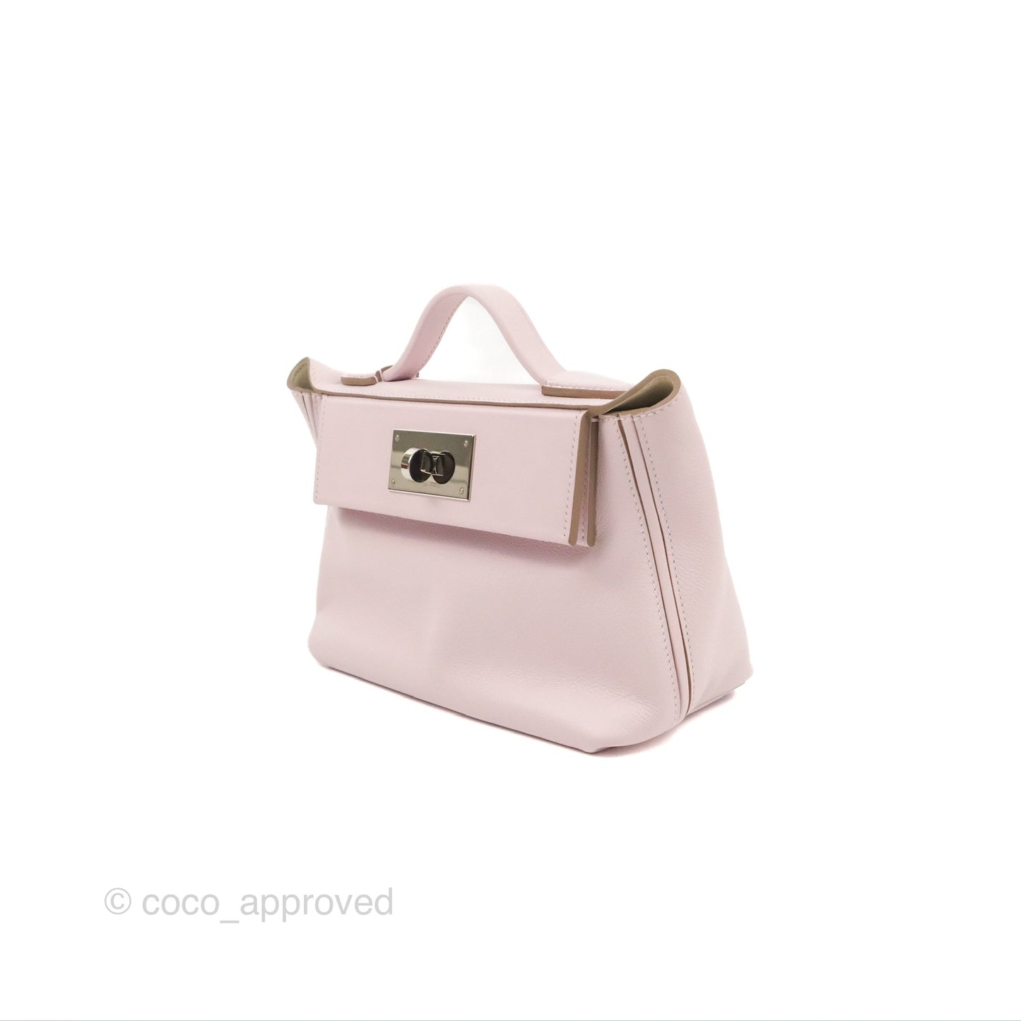 Hermès 24/24 21 Mini Mauve Pale Evercolor Palladium Hardware