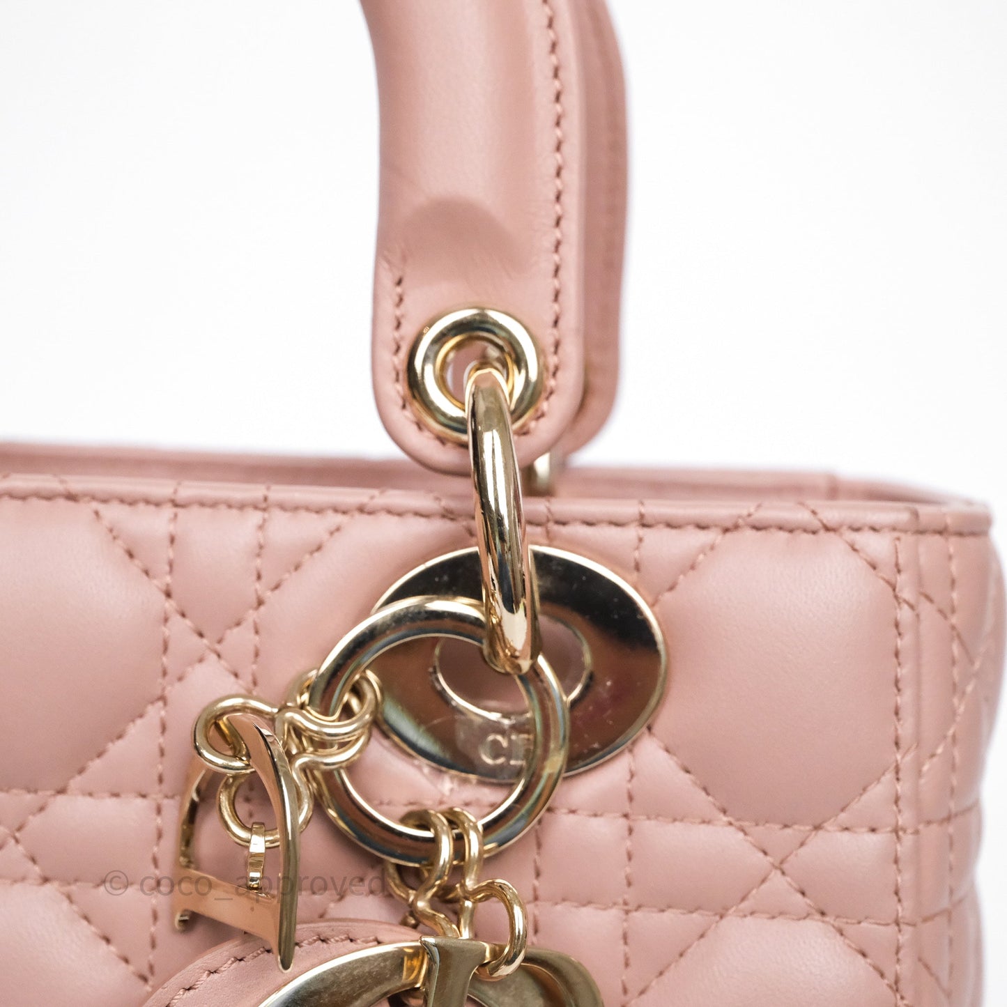Christian Dior Small Lady Dior My ABCDior Bag Blush Cannage Lambskin
