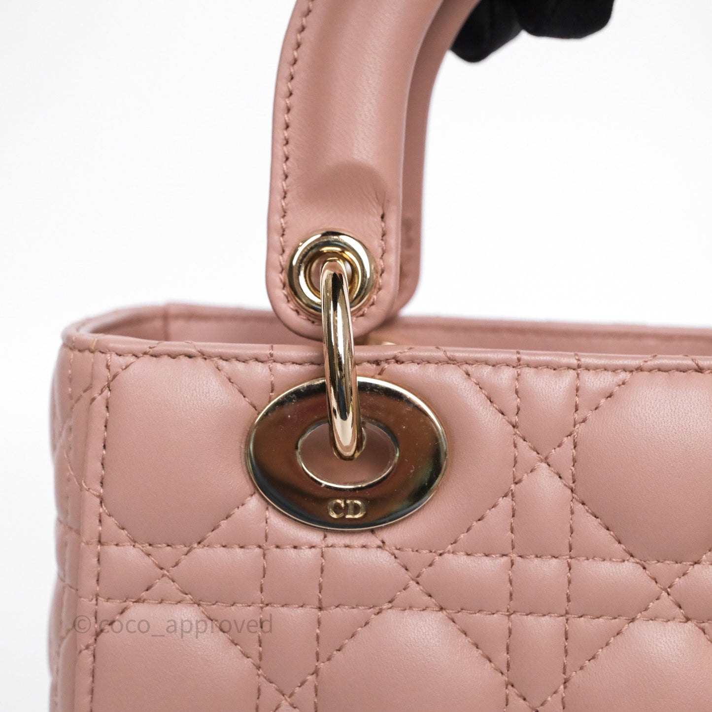 Christian Dior Small Lady Dior My ABCDior Bag Blush Cannage Lambskin