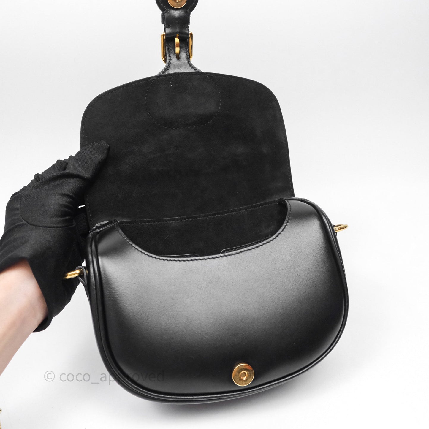 Christian Dior Small Bobby Bag Black Box Calfskin