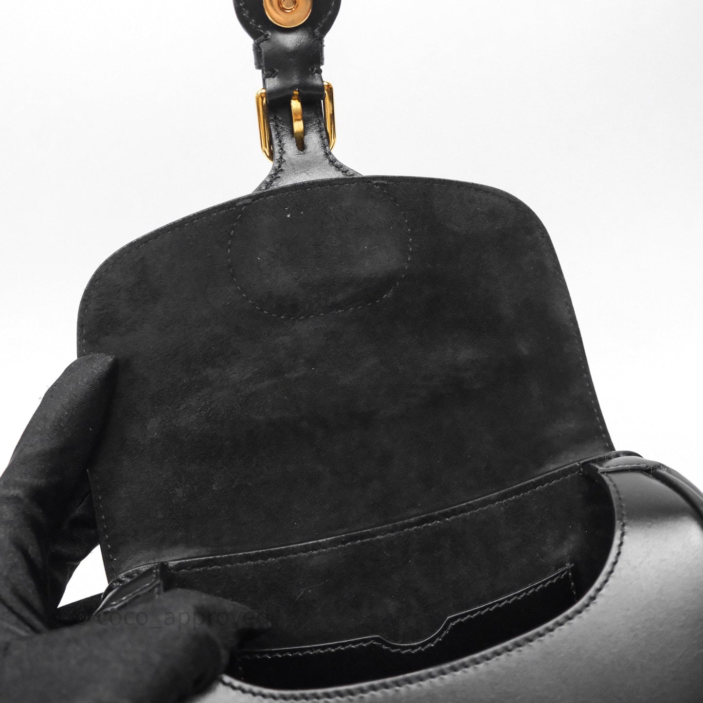Christian Dior Small Bobby Bag Black Box Calfskin