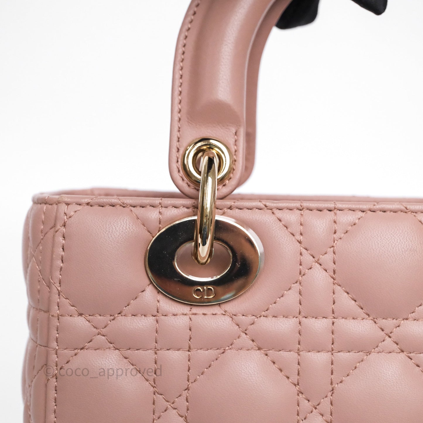 Christian Dior Small Lady Dior My ABCDior Bag Blush Cannage Lambskin