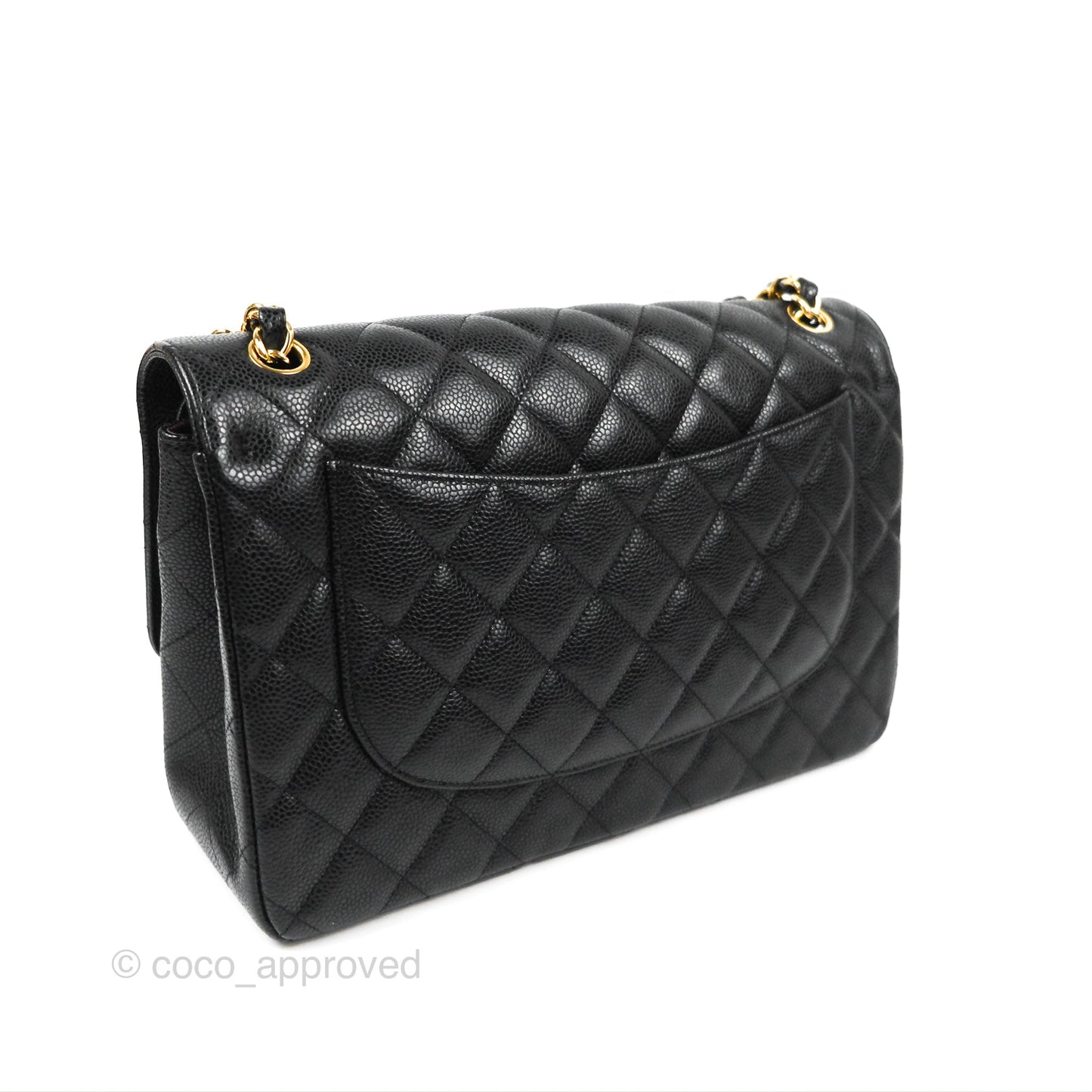 Chanel Jumbo Double Flap Black Caviar Gold Hardware⁣⁣