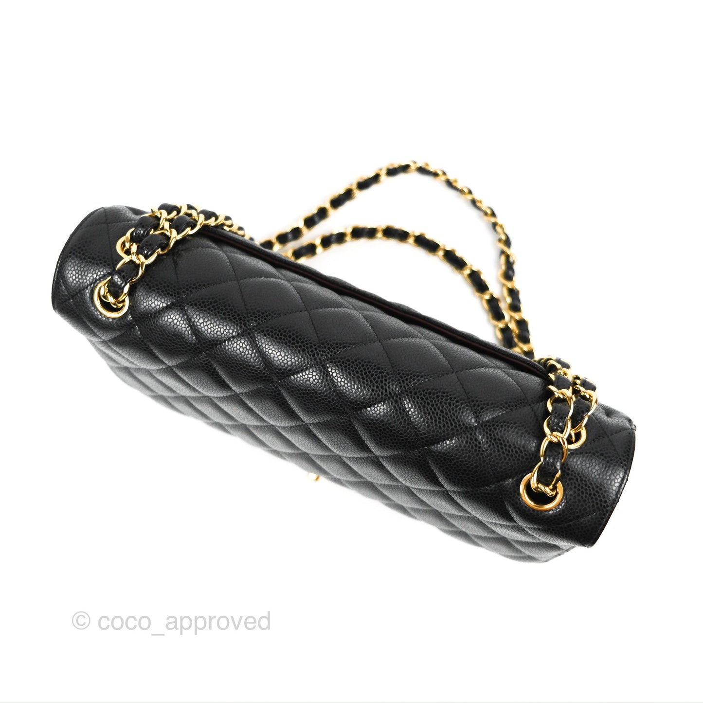 Chanel Jumbo Double Flap Black Caviar Gold Hardware⁣⁣