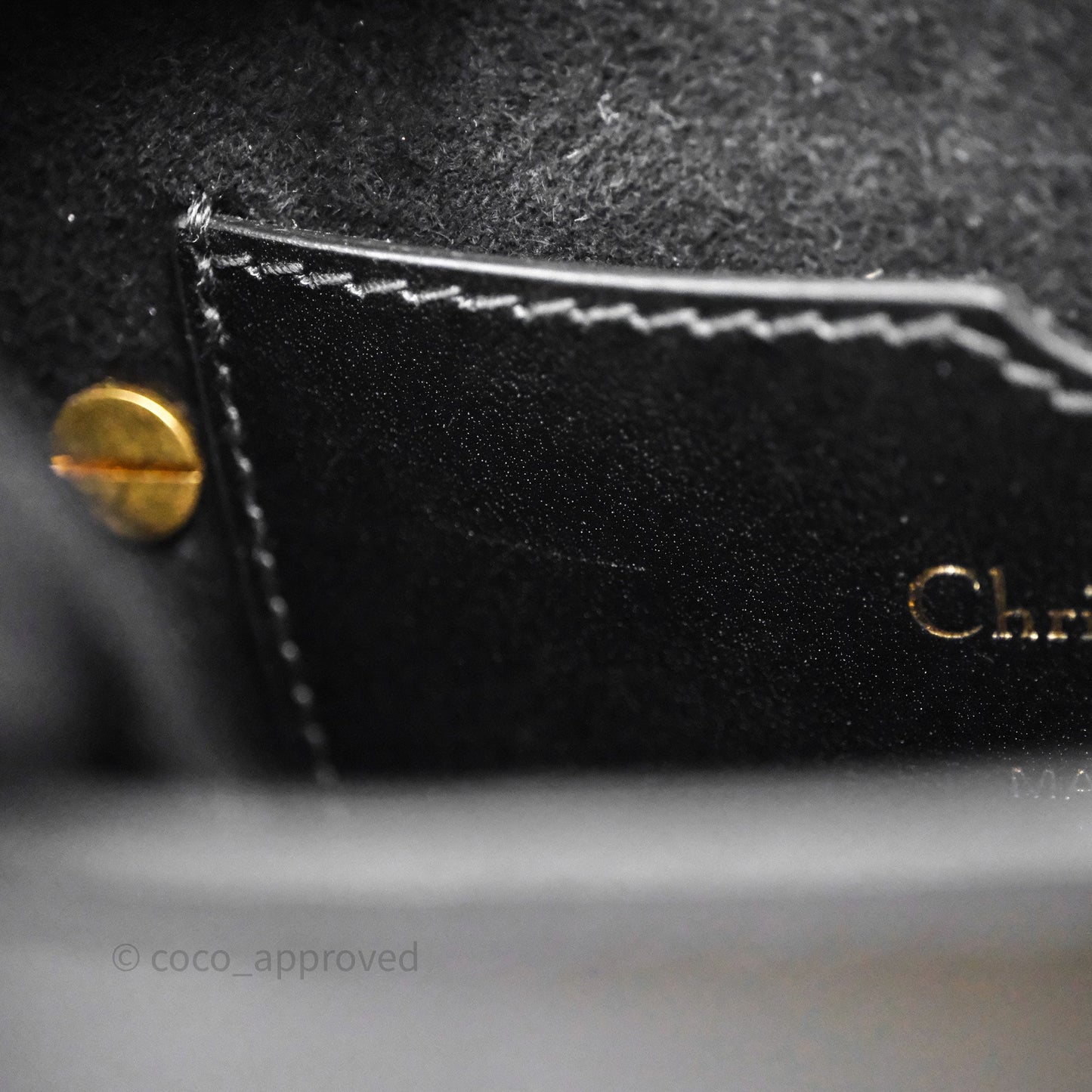 Christian Dior Small Bobby Bag Black Box Calfskin