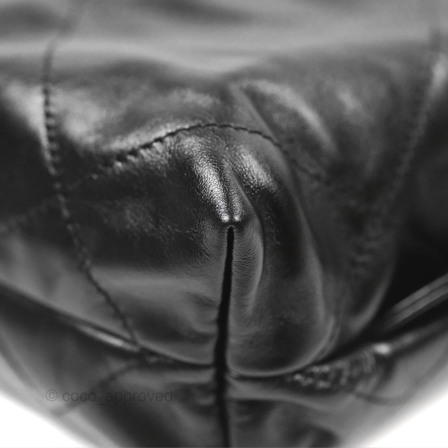 Chanel 22 Small Shiny Calfskin Quilted Backpack Black