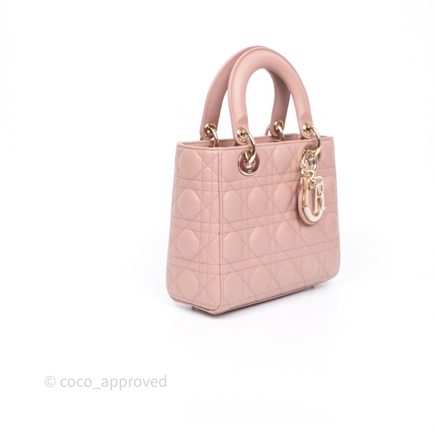 Christian Dior Small Lady Dior My ABCDior Bag Blush Cannage Lambskin