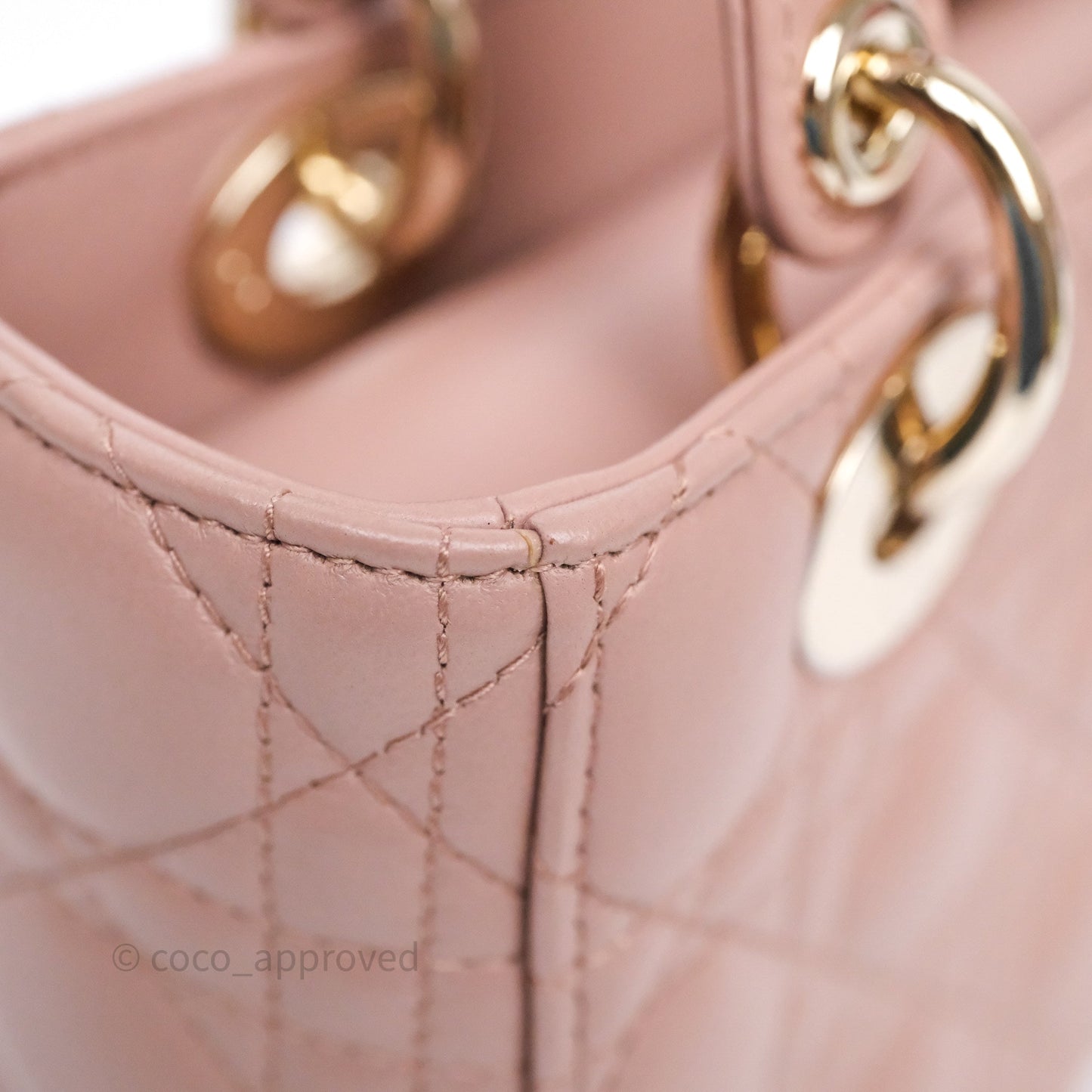 Christian Dior Small Lady Dior My ABCDior Bag Blush Cannage Lambskin