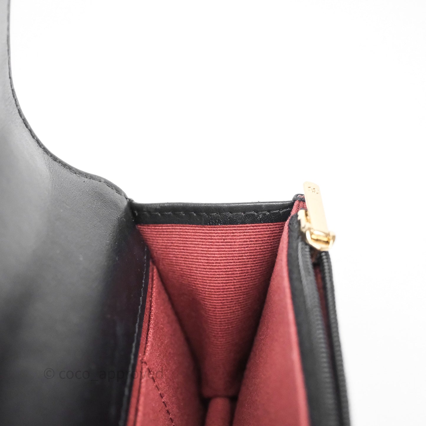 Chanel Quilted Perfect Fit Adjustable Phone Holder Black Calfskin Aged Gold Hardware