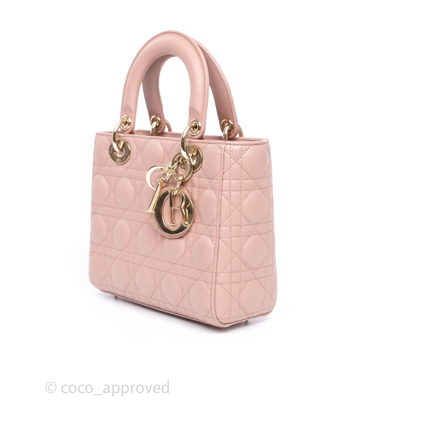 Christian Dior Small Lady Dior My ABCDior Bag Blush Cannage Lambskin