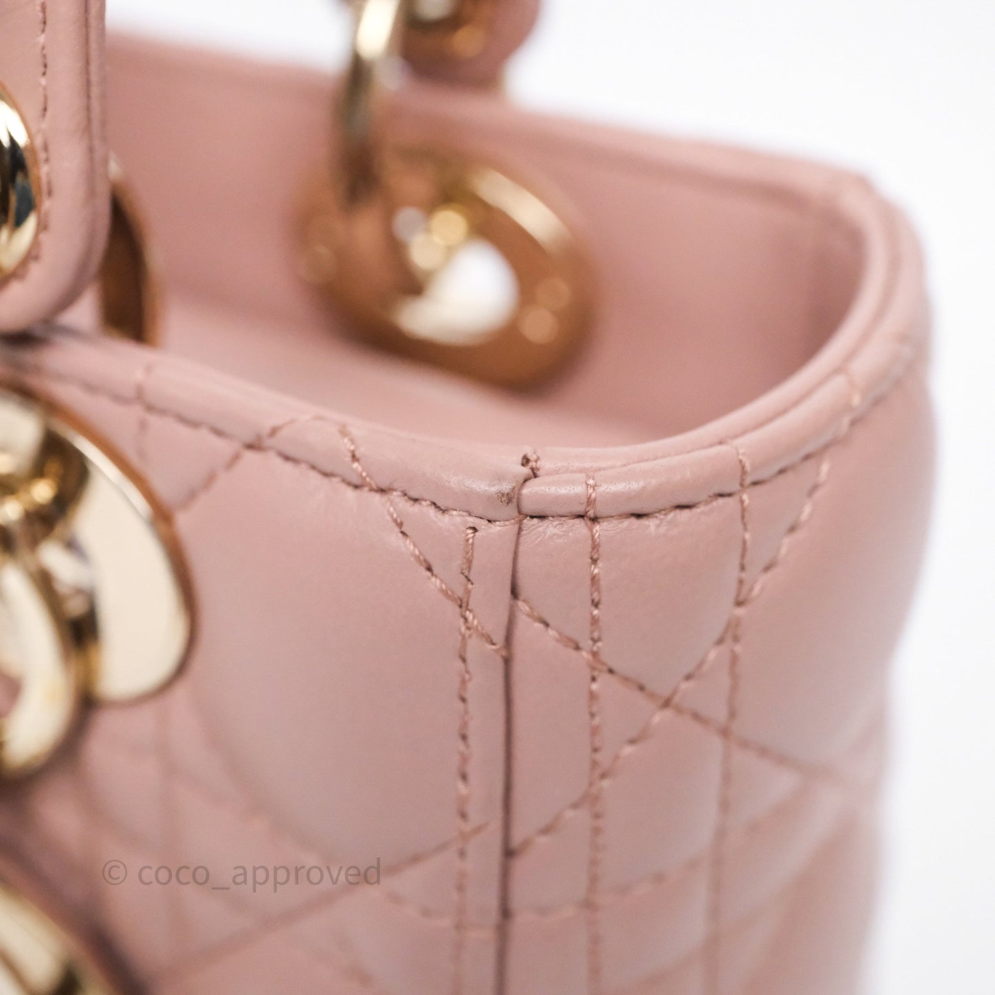 Christian Dior Small Lady Dior My ABCDior Bag Blush Cannage Lambskin