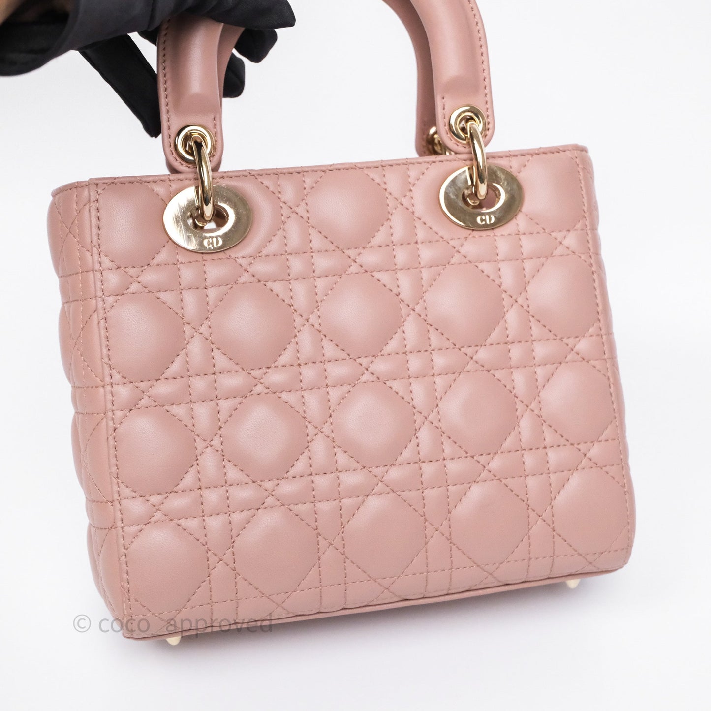 Christian Dior Small Lady Dior My ABCDior Bag Blush Cannage Lambskin