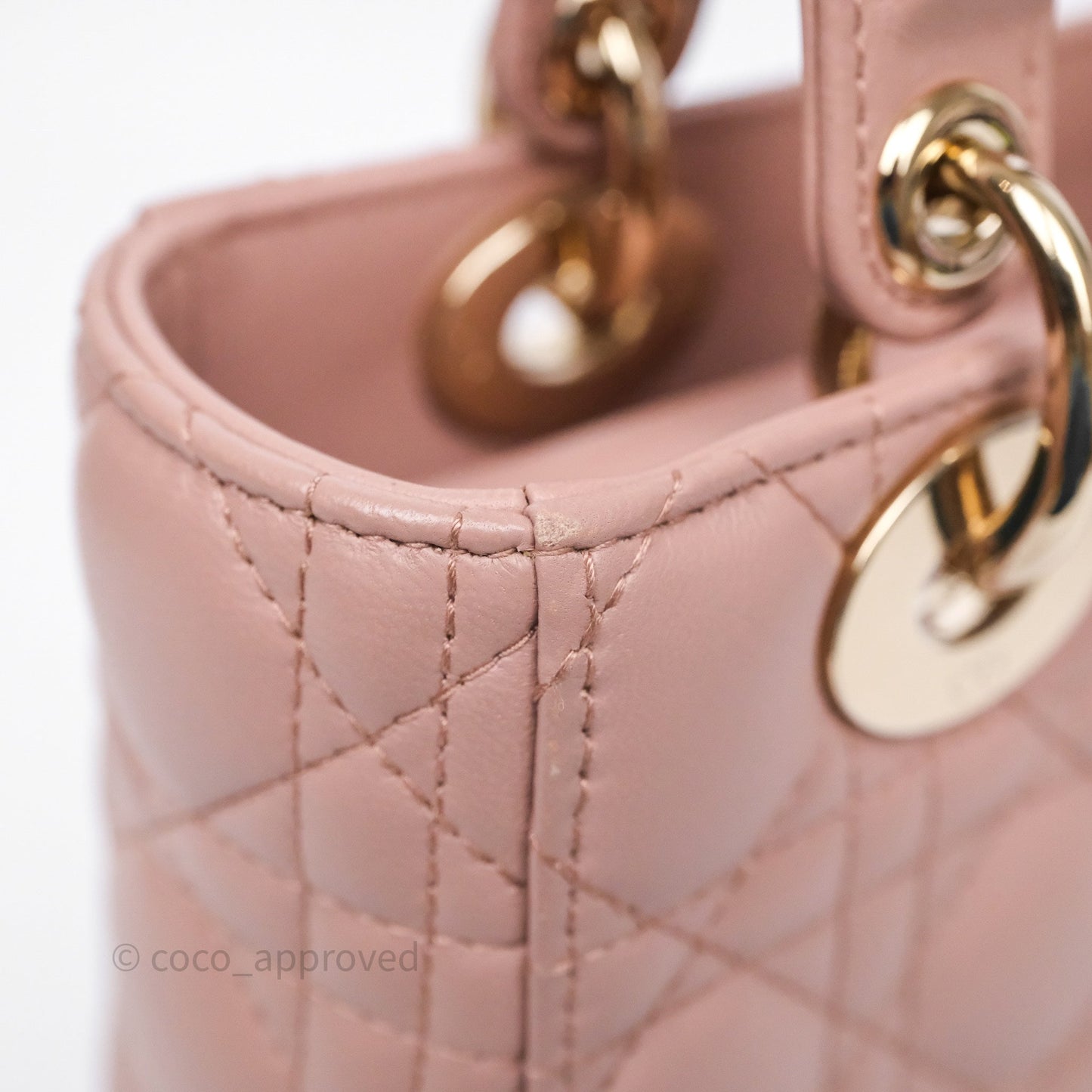 Christian Dior Small Lady Dior My ABCDior Bag Blush Cannage Lambskin