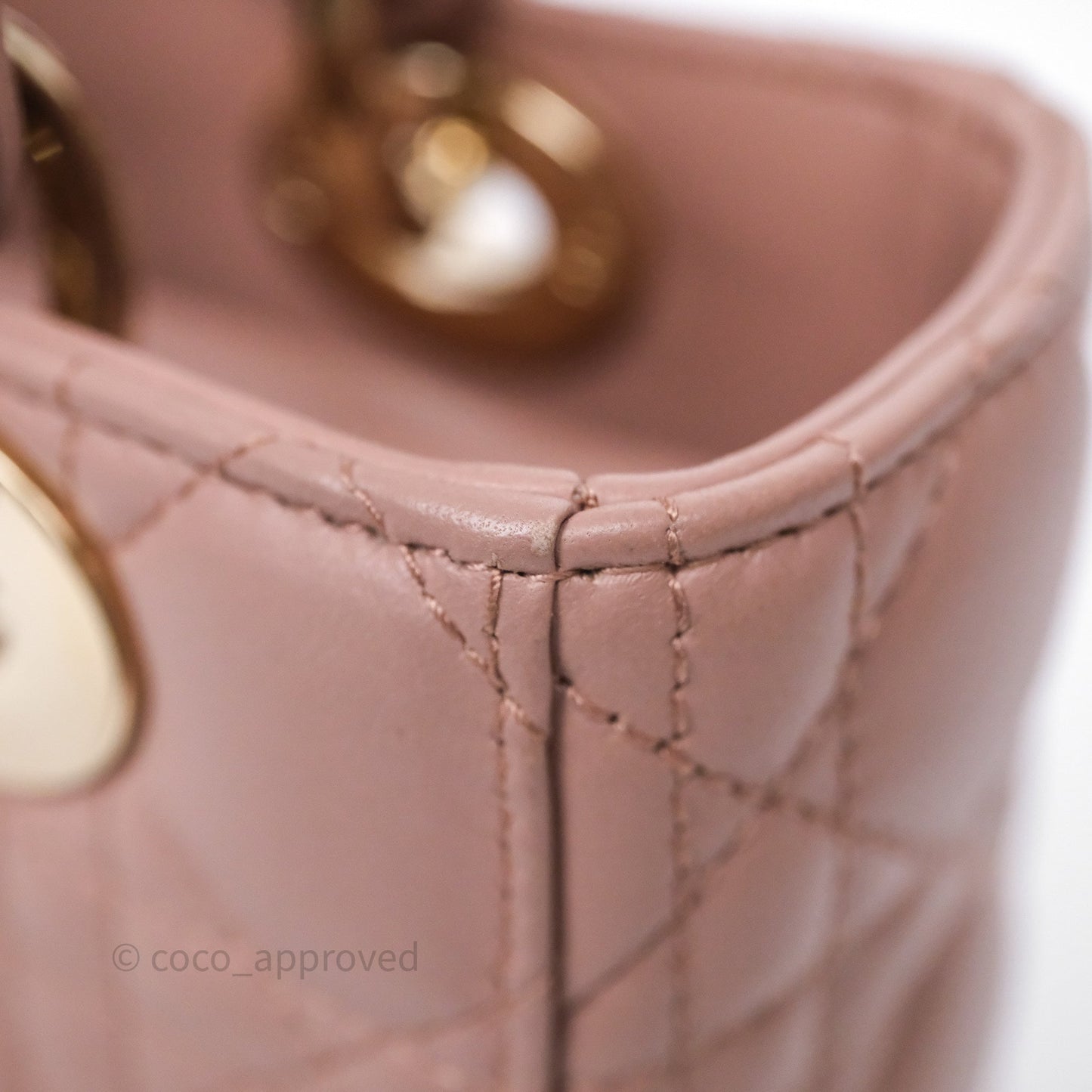 Christian Dior Small Lady Dior My ABCDior Bag Blush Cannage Lambskin