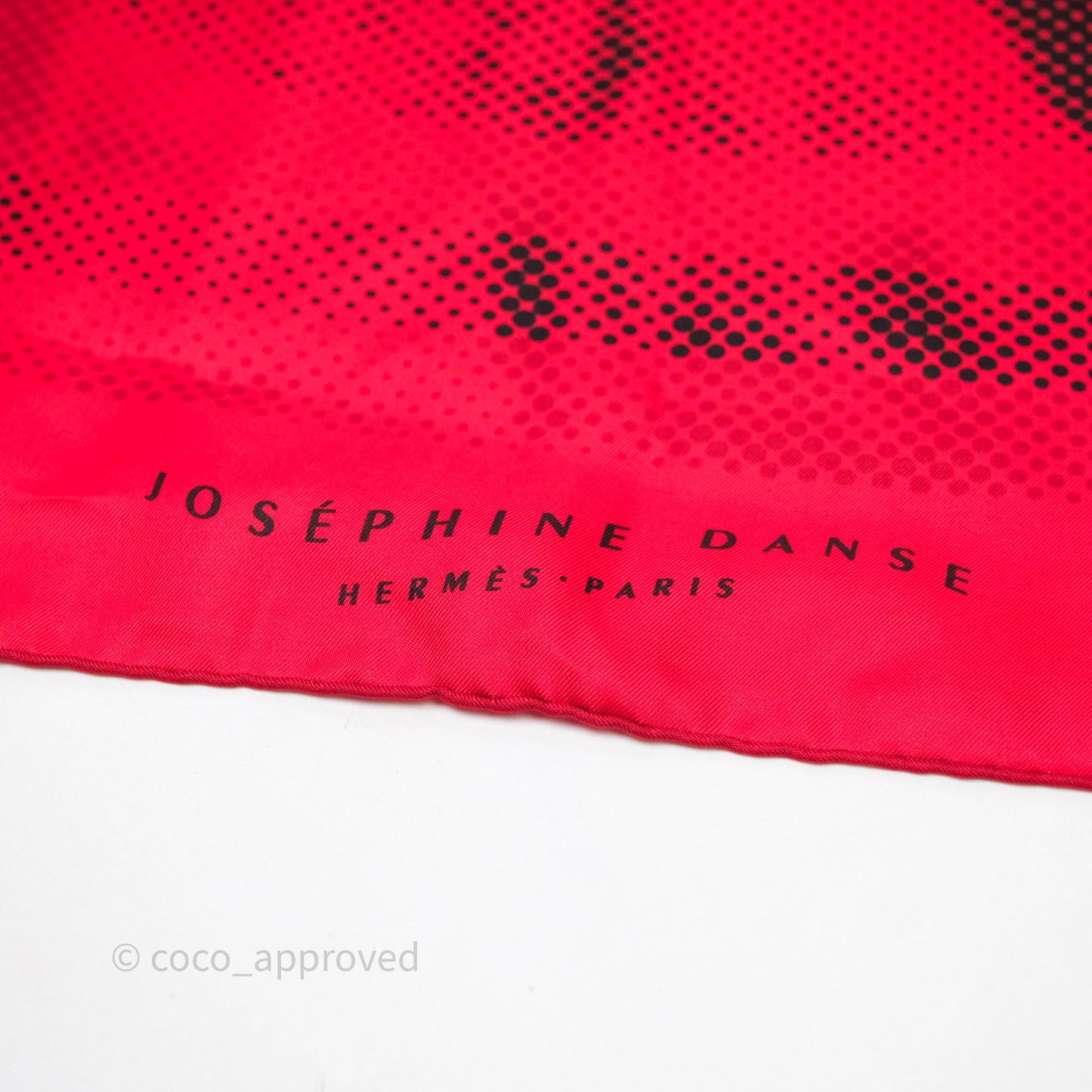 Hermès Red Dot Silk Pocket Square Scarf