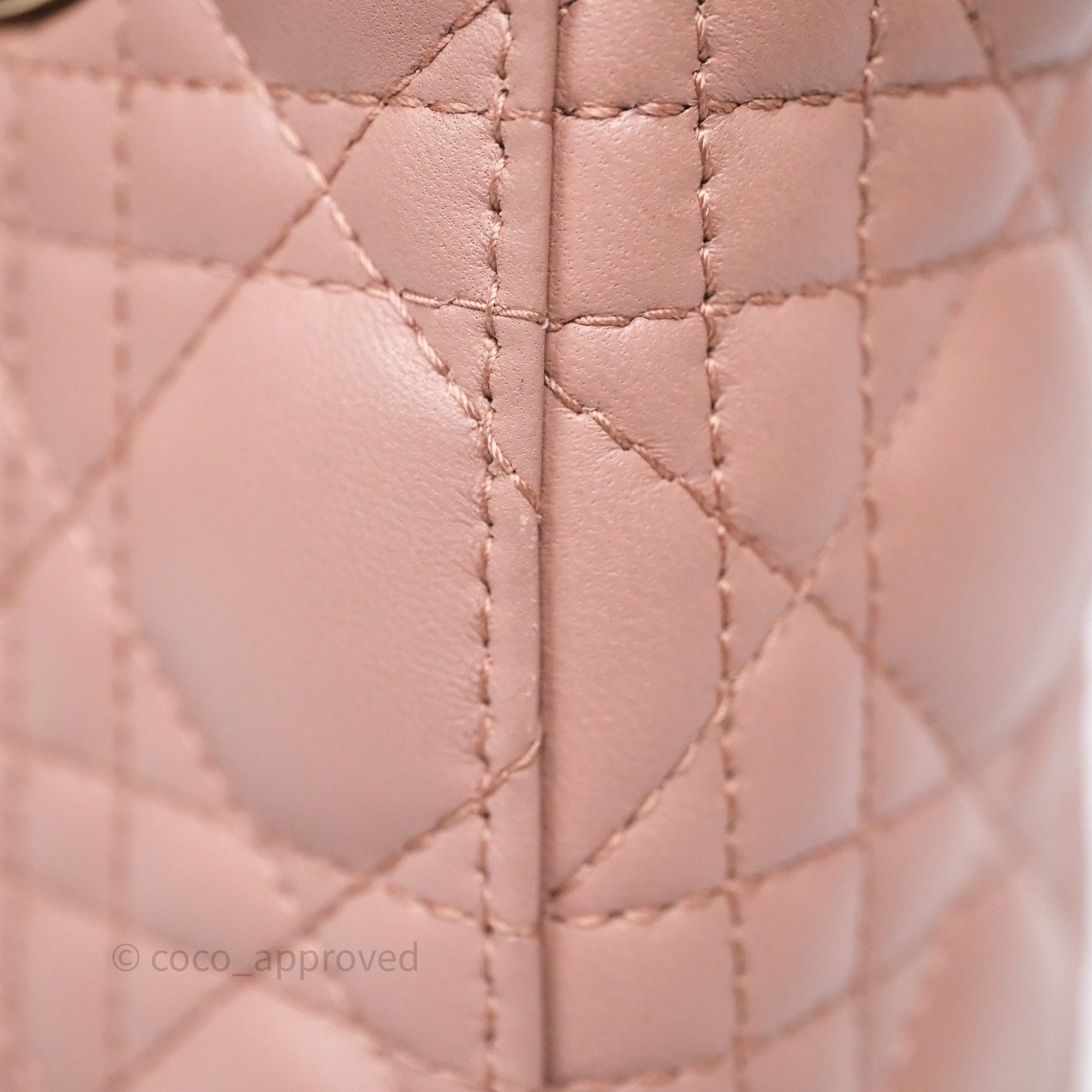 Christian Dior Small Lady Dior My ABCDior Bag Blush Cannage Lambskin
