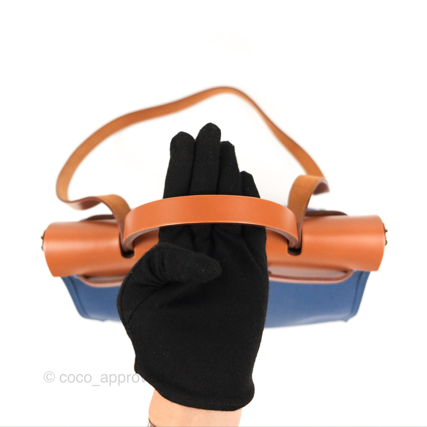 Hermès Herbag Zip 31 Blue/Natural Canvas Palladium Hardware